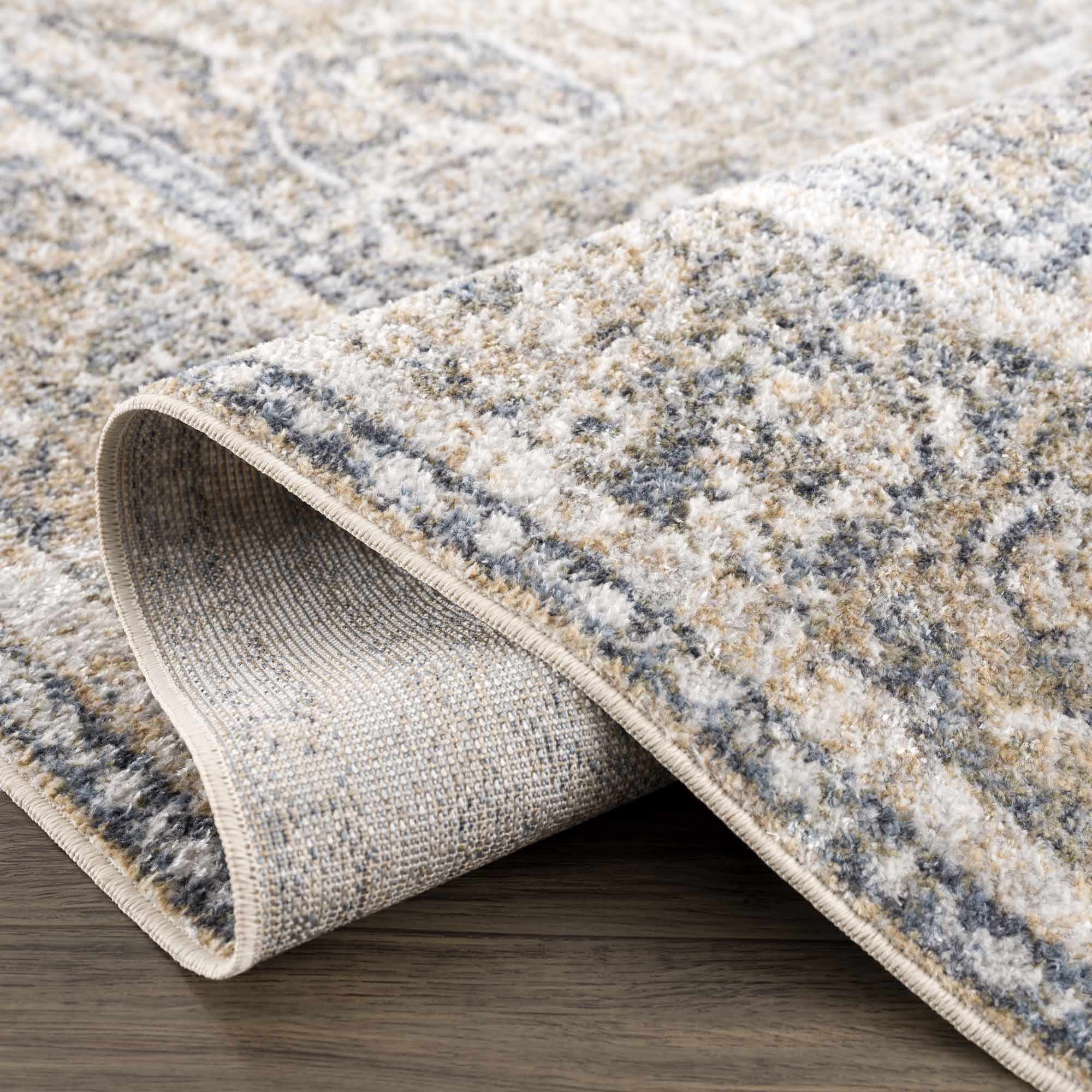 Boutique Rugs - Arias Cream & Blue Washable Area Rug