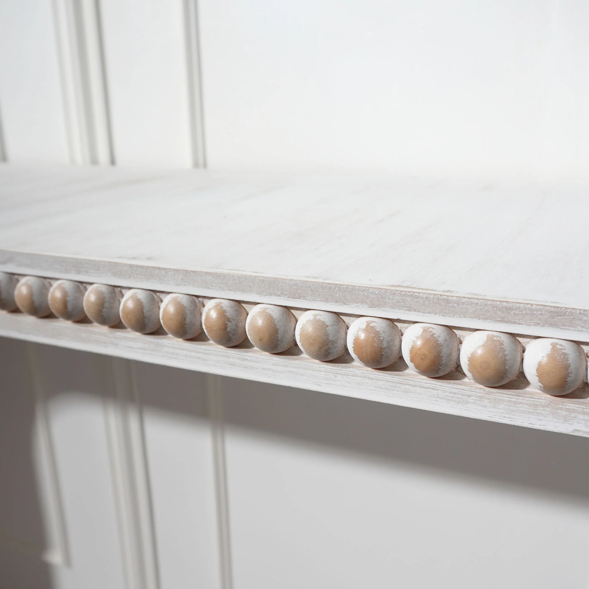 Walker Edison | Curve Design Washed White 59 Entryway Console Table