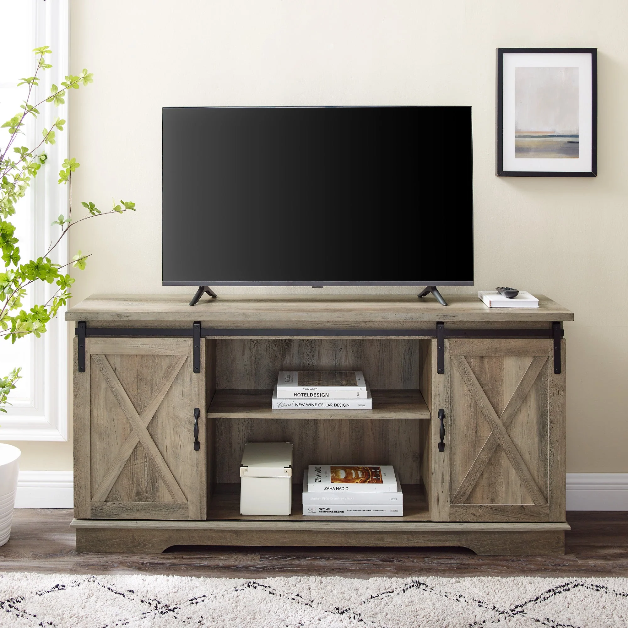 58 Sliding Barn Door TV Stand