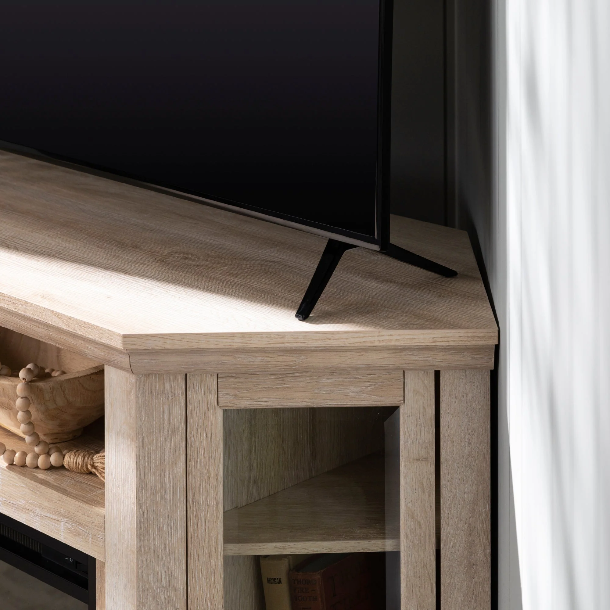 Barn 48 Wood Corner Fireplace TV Stand