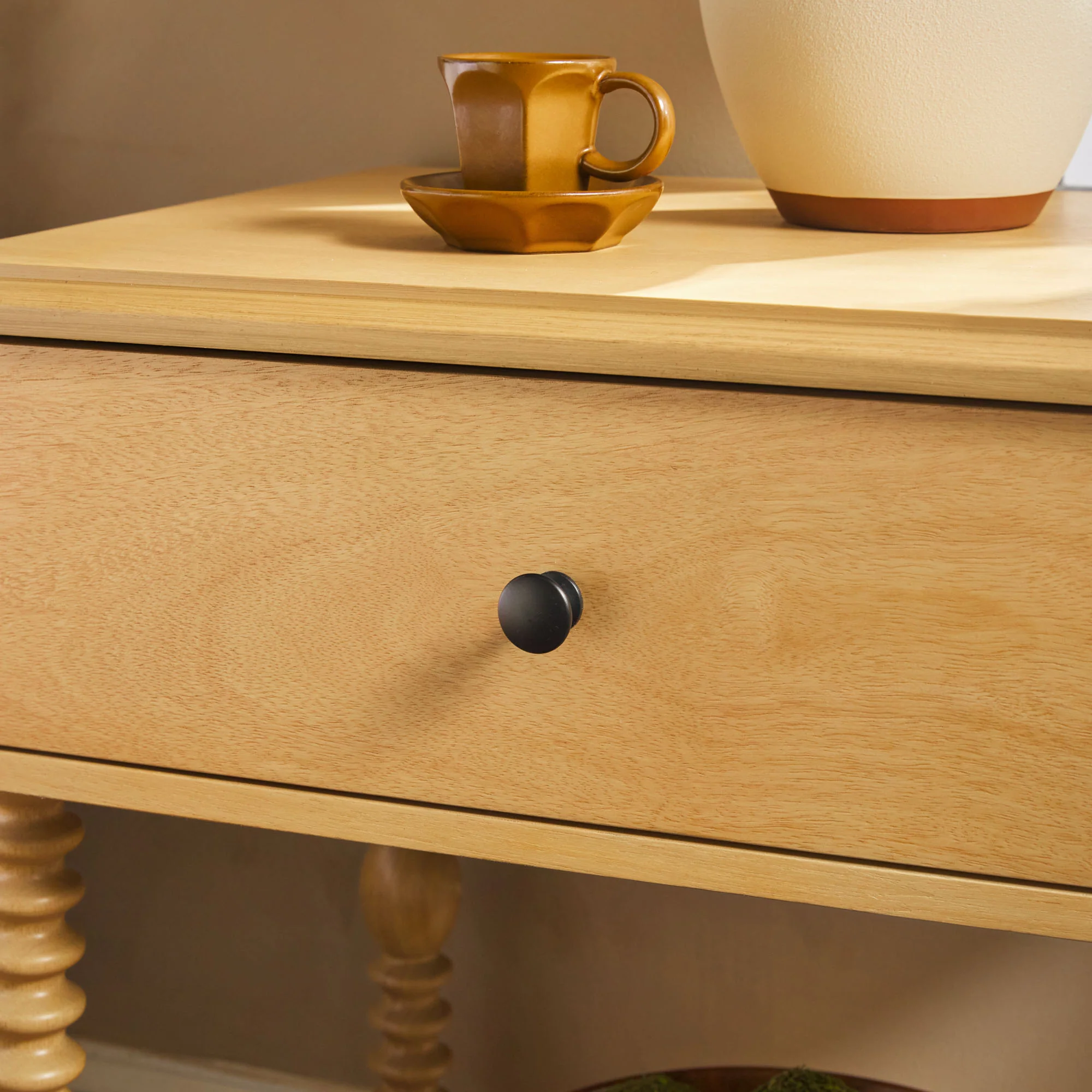 Traditional Vivienne Easy Assembly Solid Wood Nightstand