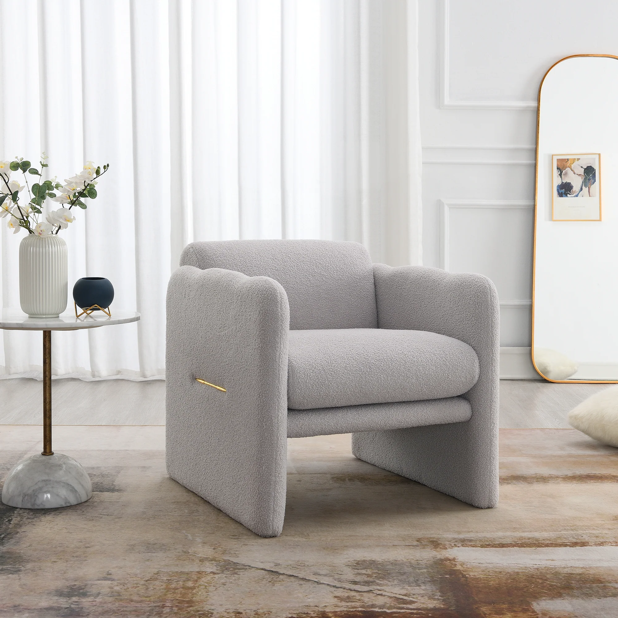 Walker Edison | Modern Teddy Cloud Accent Chair