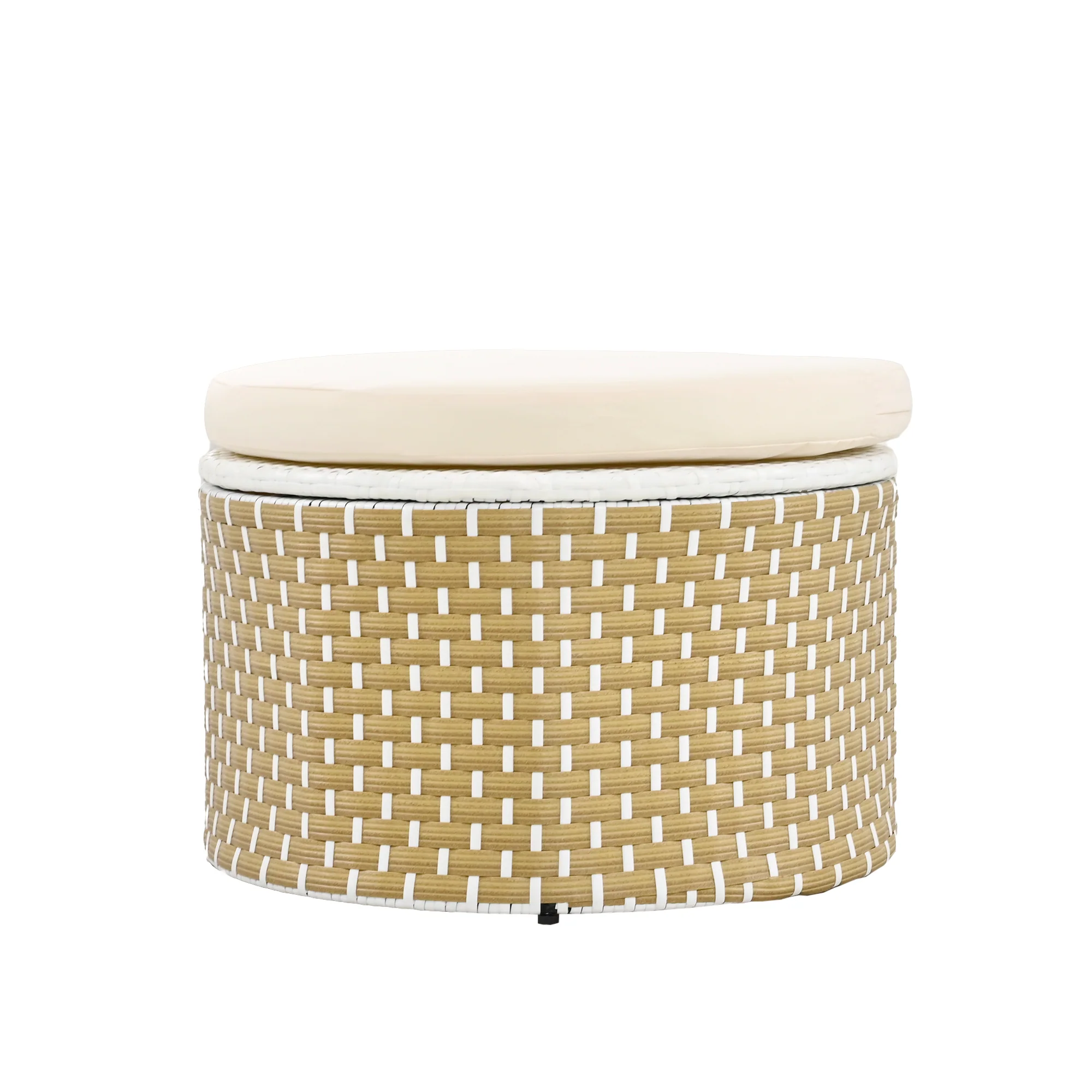 Walker Edison | Outdoor Round Modular Sunbed Sofa Set