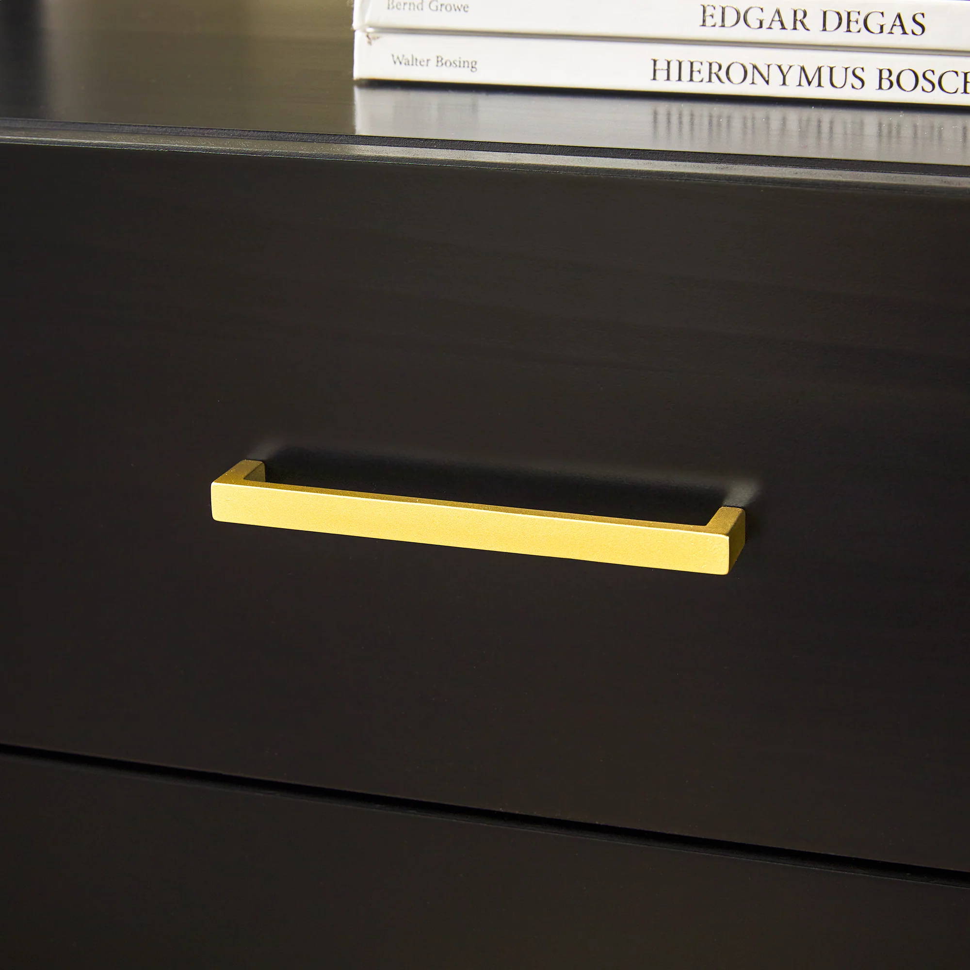 Isla Modern Easy Assembly Solid Wood 6-Drawer Dresser with Glass Top