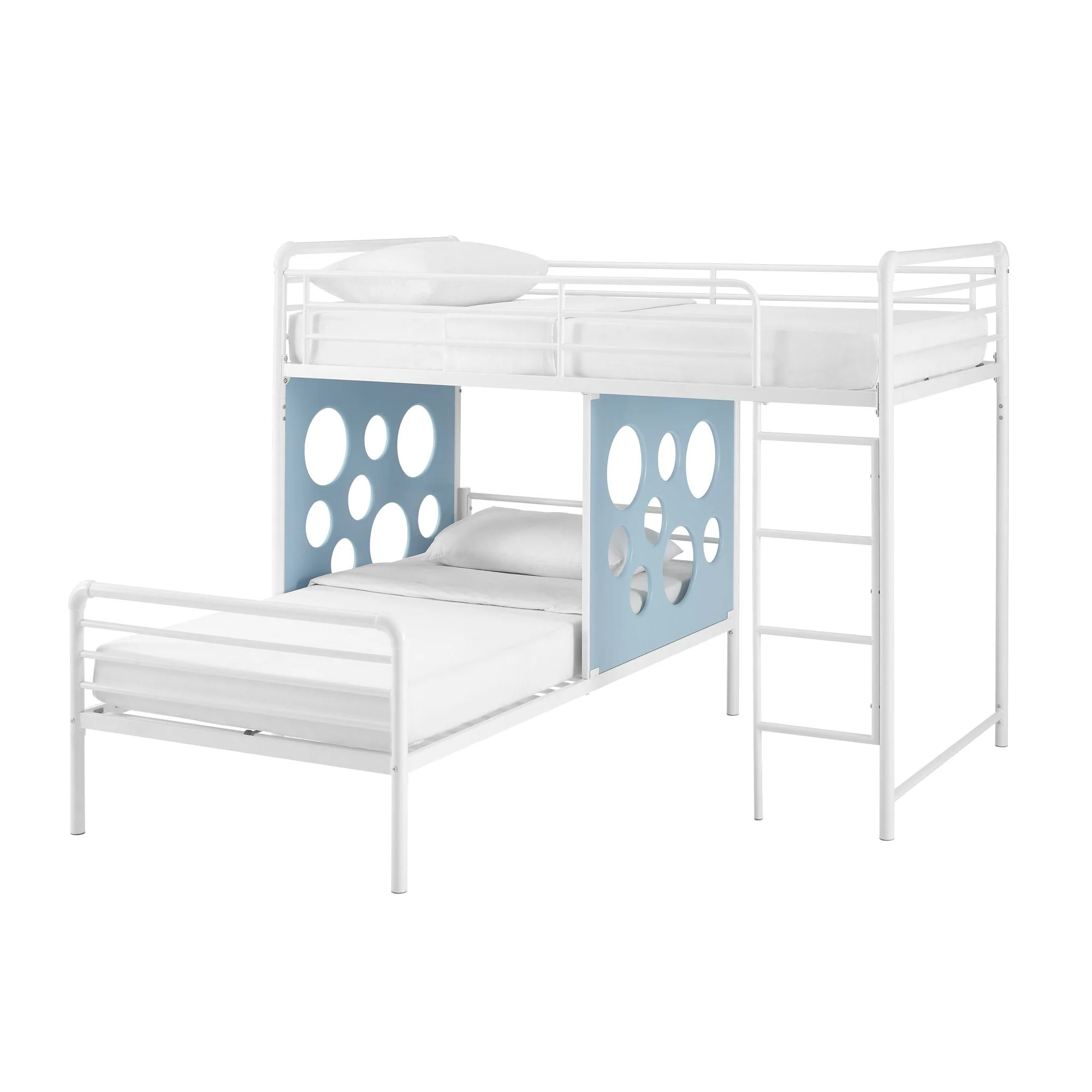 Devan 60 L-Shape Bunk Bed with Cut Out Panels
