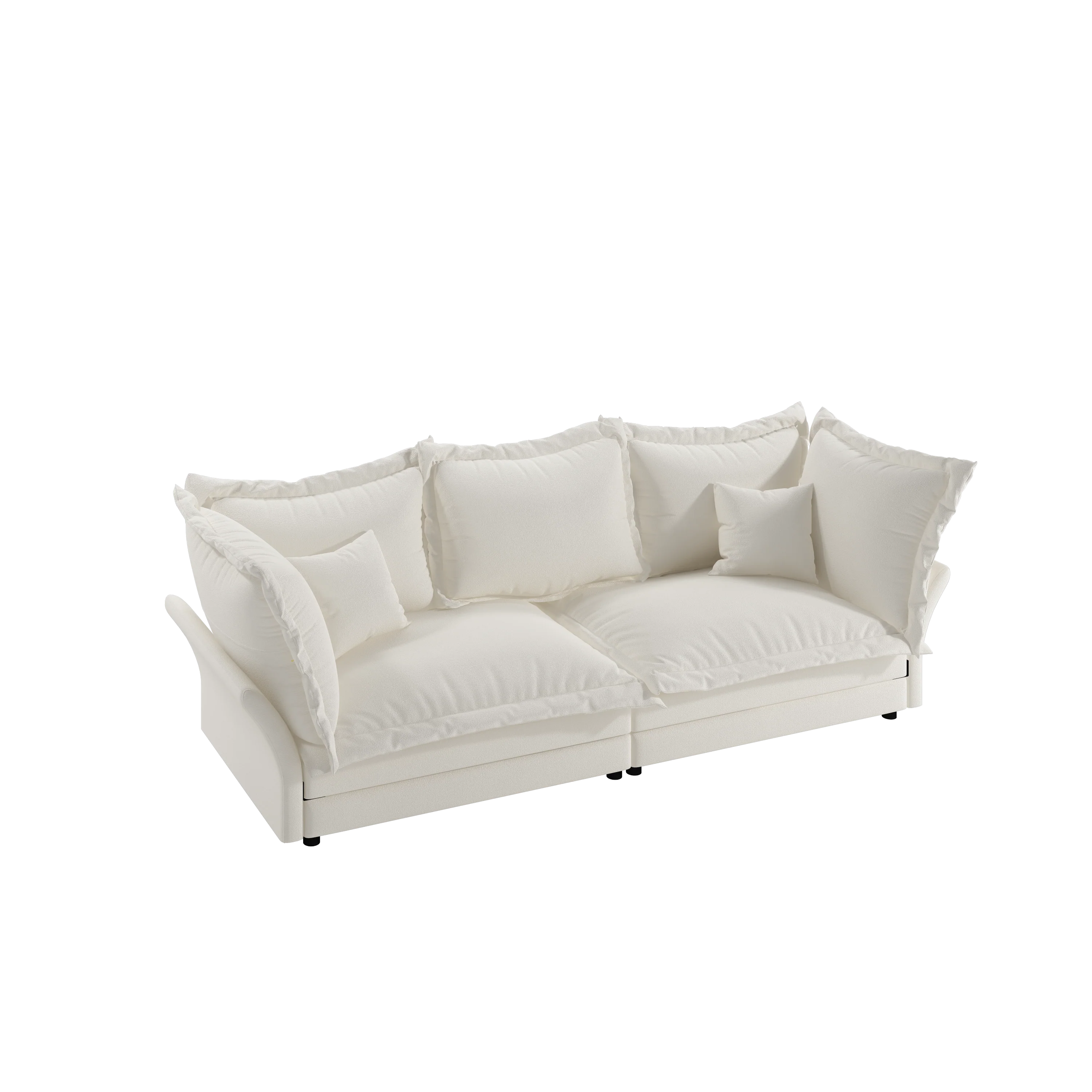 Walker Edison | Expandable Velvet Deep Seat Upholstered Cloud Sofa