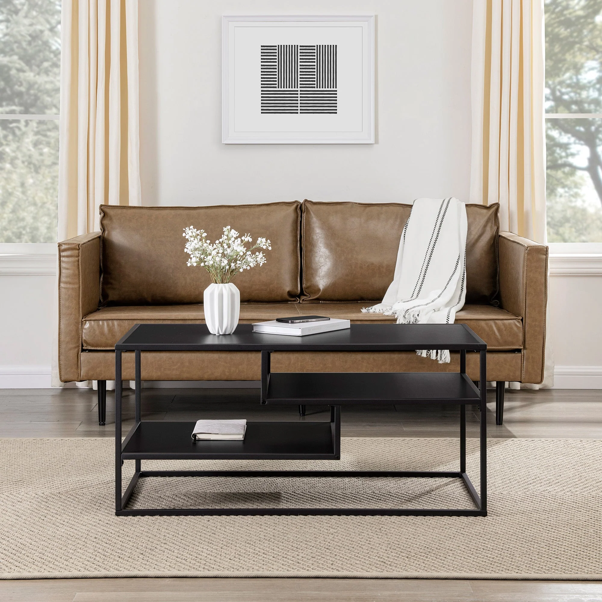 Maya 40 Contemporary Metal Coffee Table