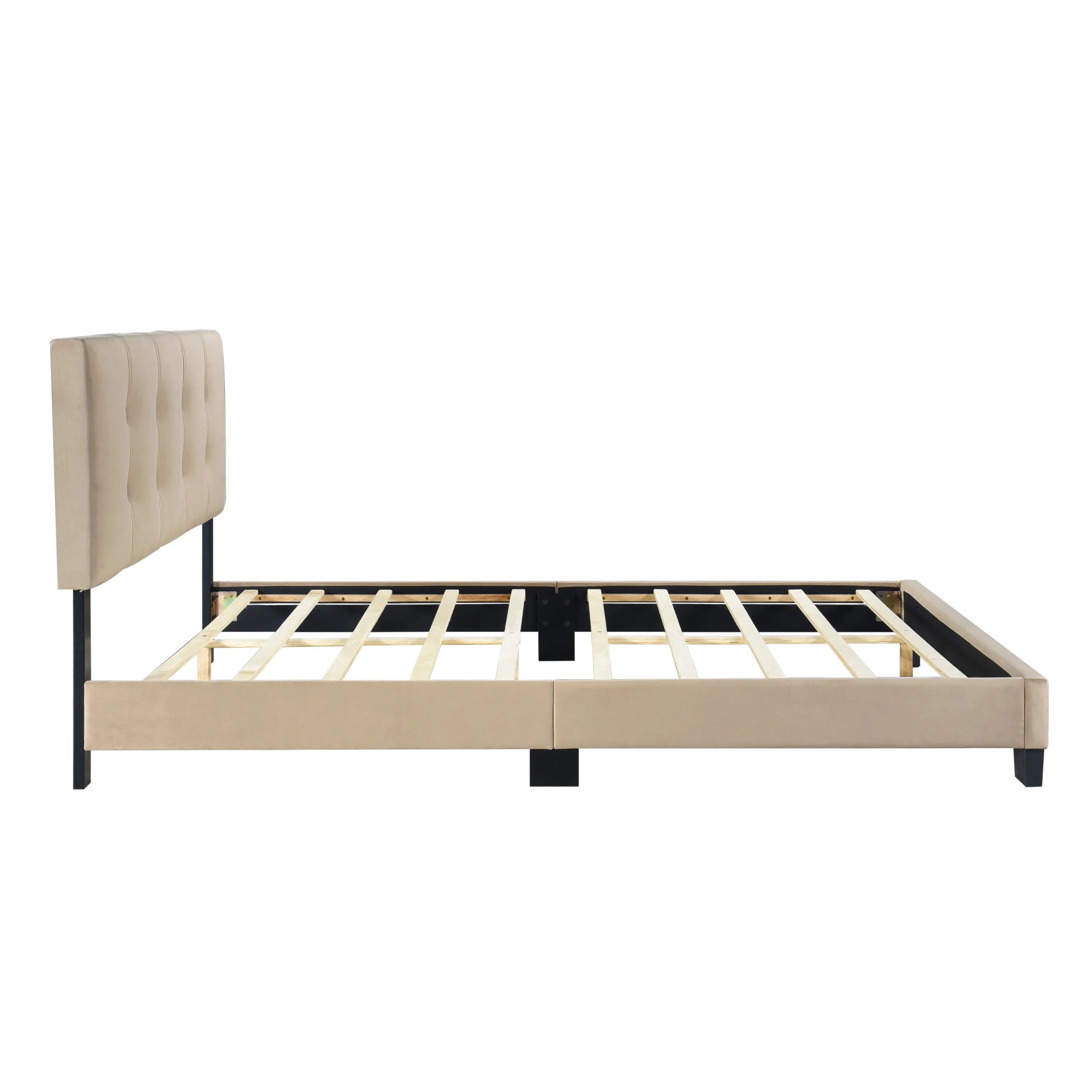 Walker Edison | Queen Velvet Platform Bed