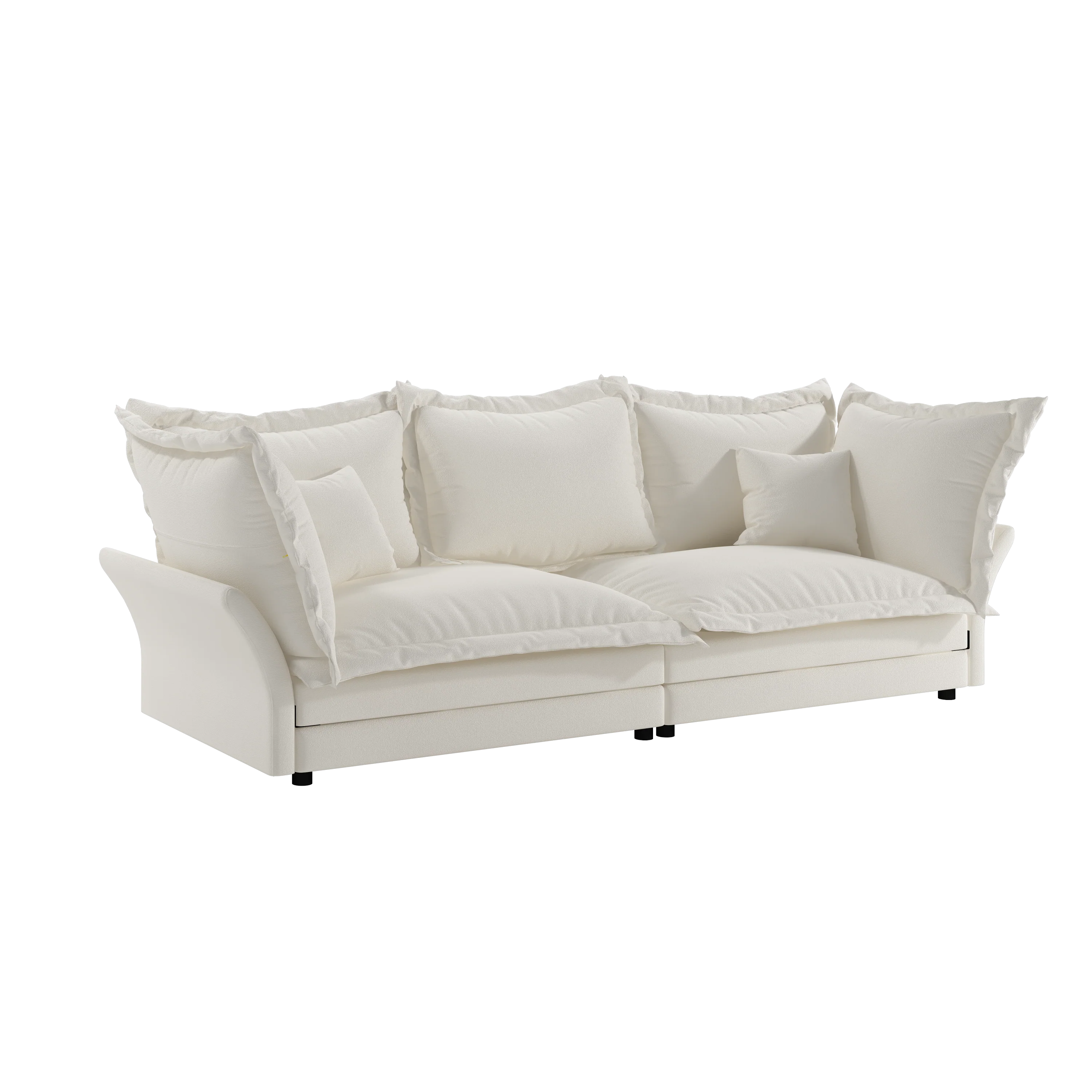 Walker Edison | Expandable Velvet Deep Seat Upholstered Cloud Sofa