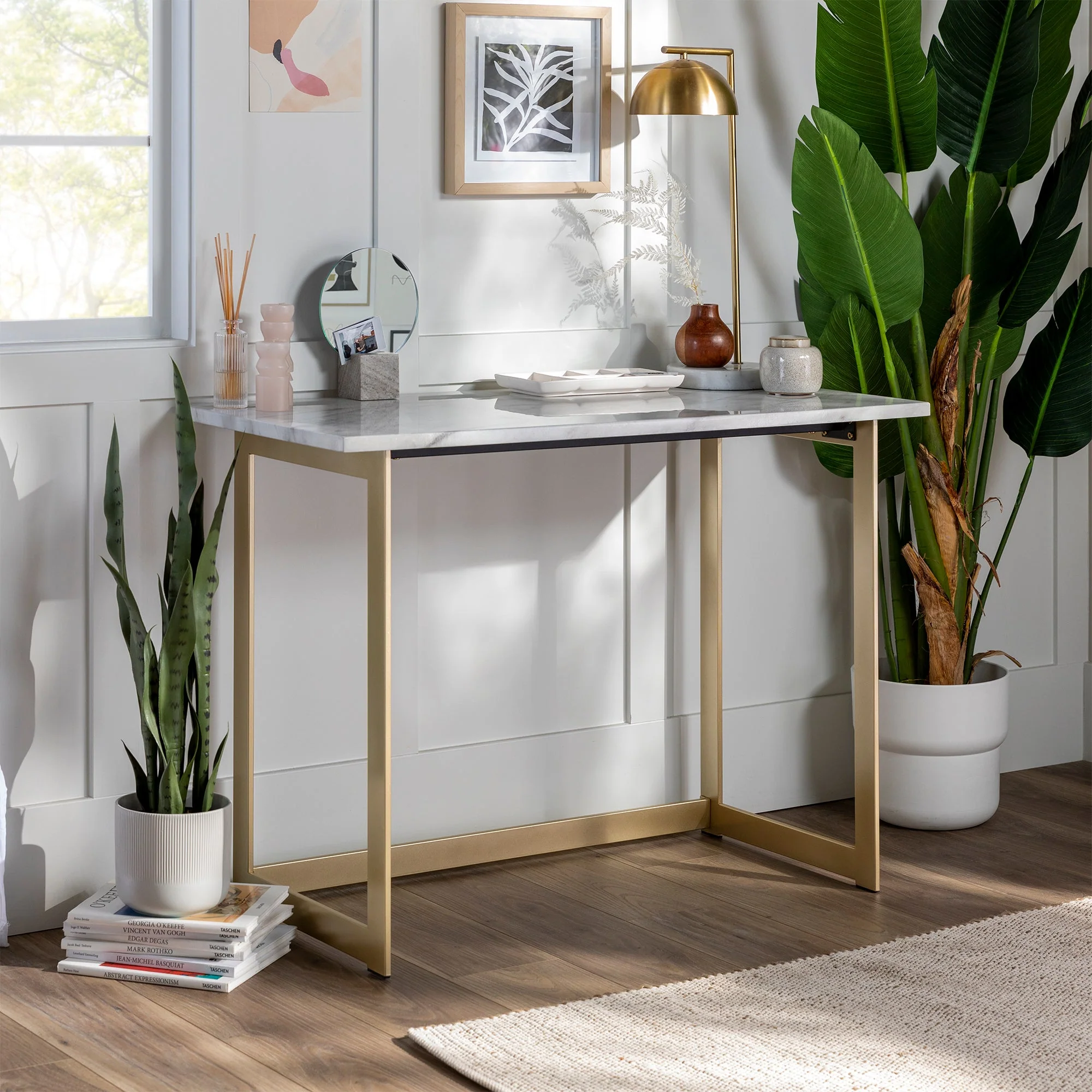 Faux Marble Console Table & Desk 42