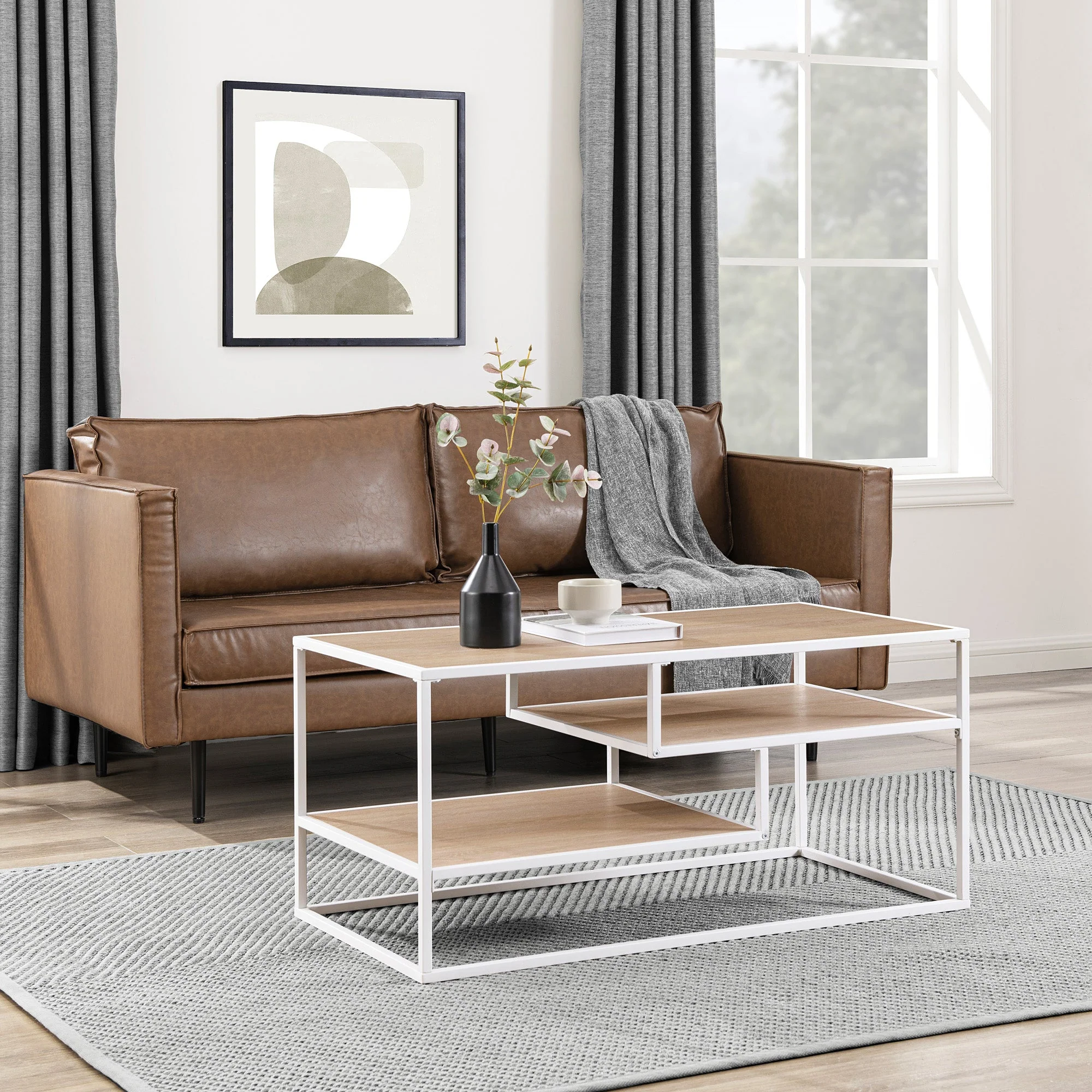 Maya 40 Contemporary Metal Coffee Table