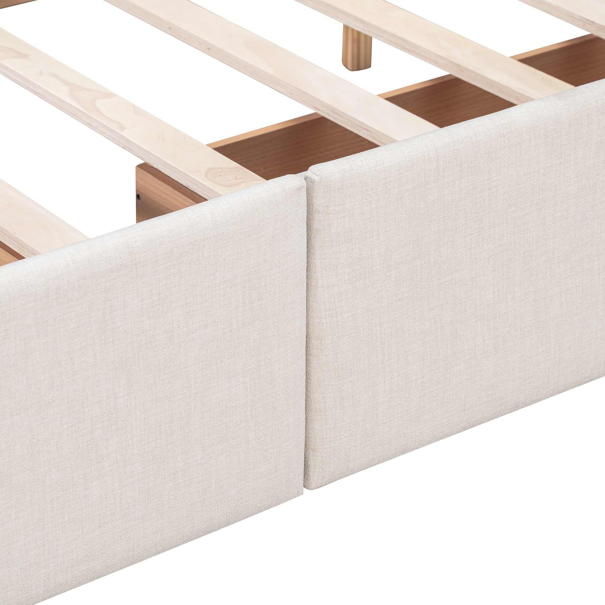 Walker Edison | Upholstered Queen Platform Bed with Storage