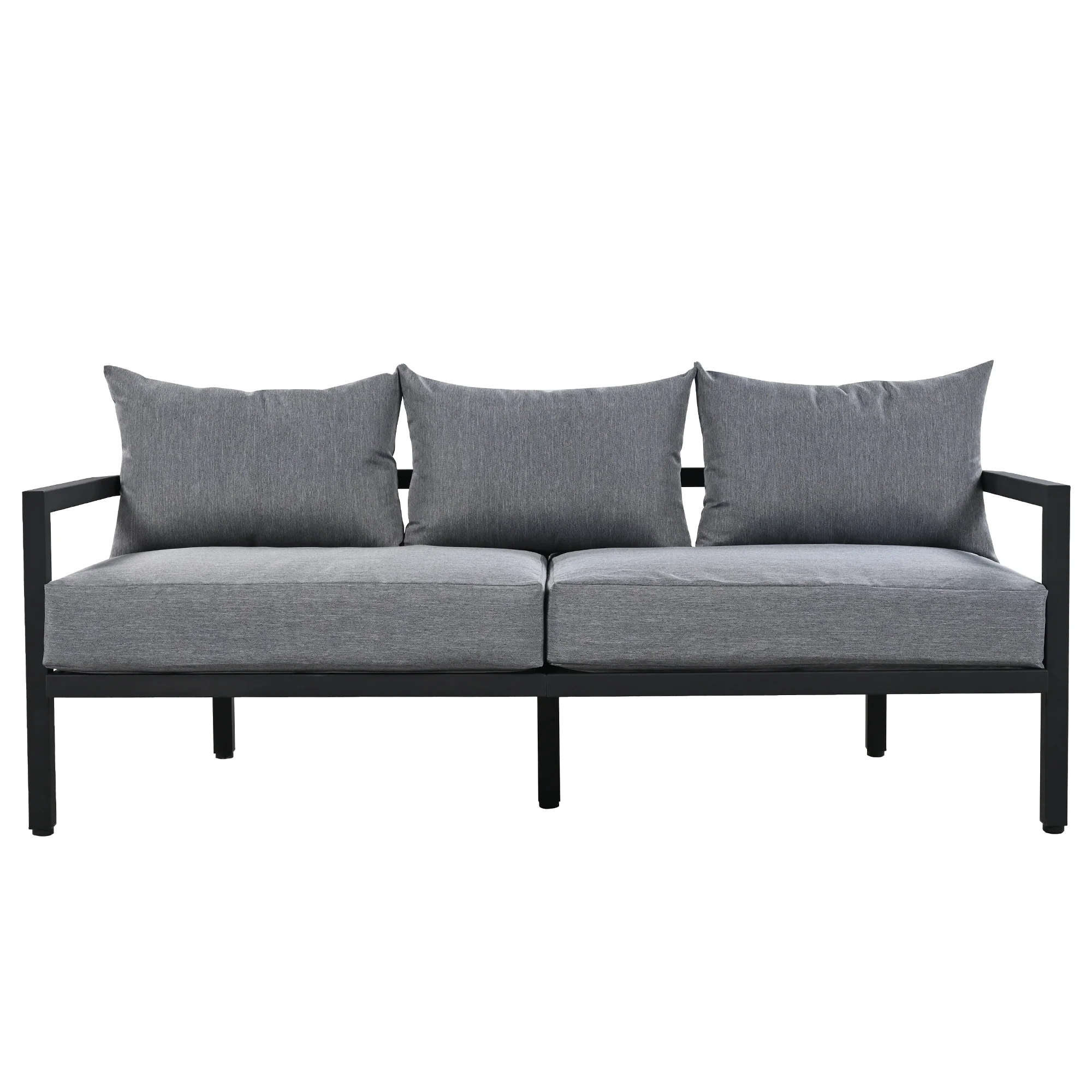 Walker Edison | Outdoor Patio Steel 4 Piece Sofa Set