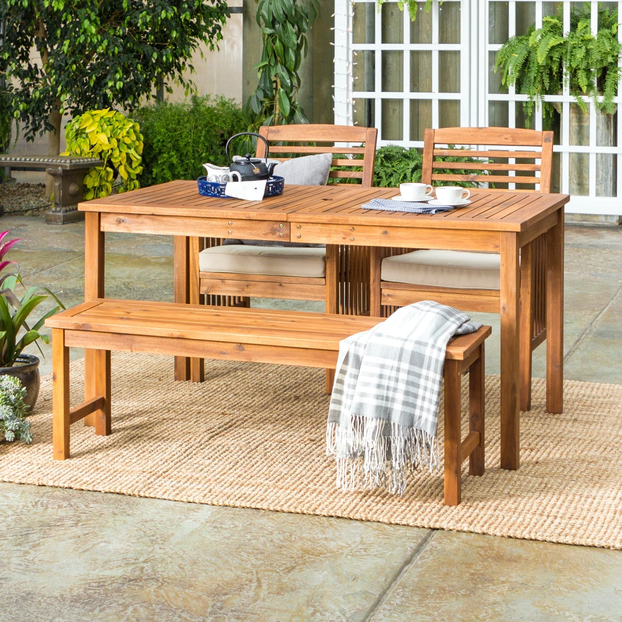 Simple Midland 4-Piece Outdoor Patio Dining Set