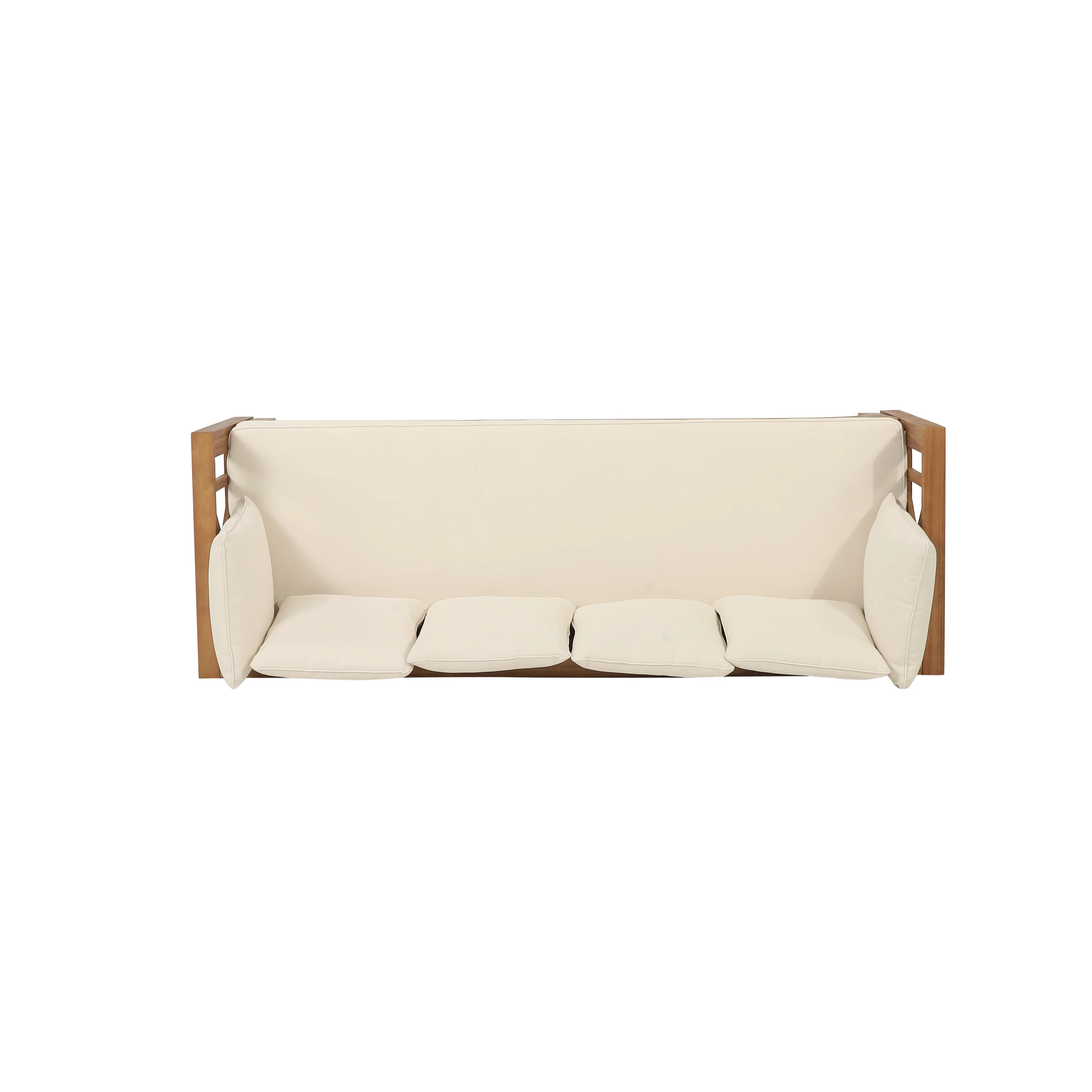 Walker Edison | Acacia Wood Outdoor Extendable Sofa into Daybed