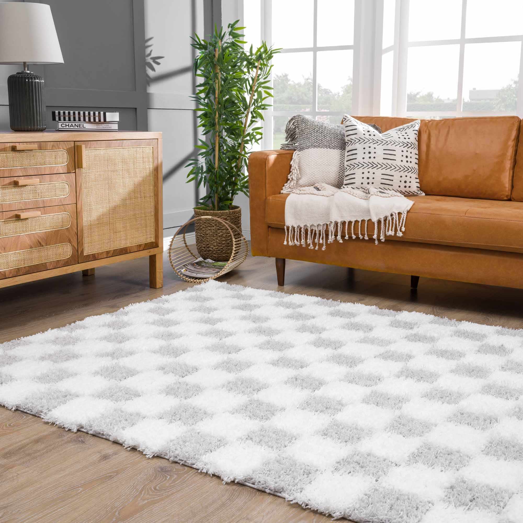 Boutique Rugs - Atira Gray Checkered Area Rug