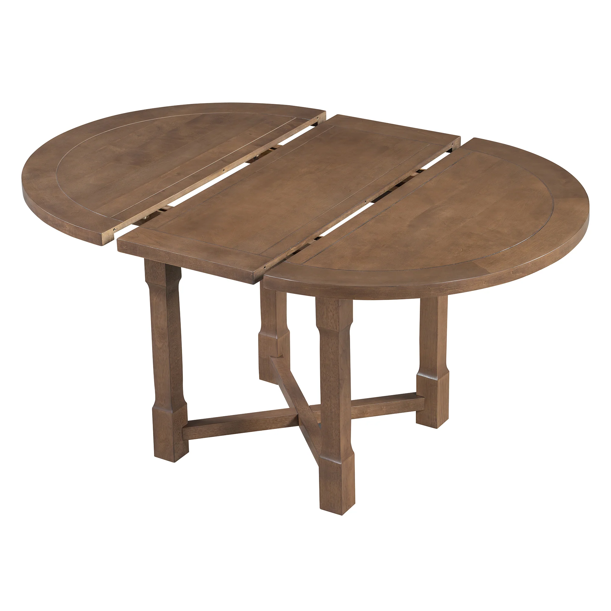 Walker Edison | Farmhouse Kitchen 5-Piece Extendable Dining Table Set for 4 with Upholstered Chair