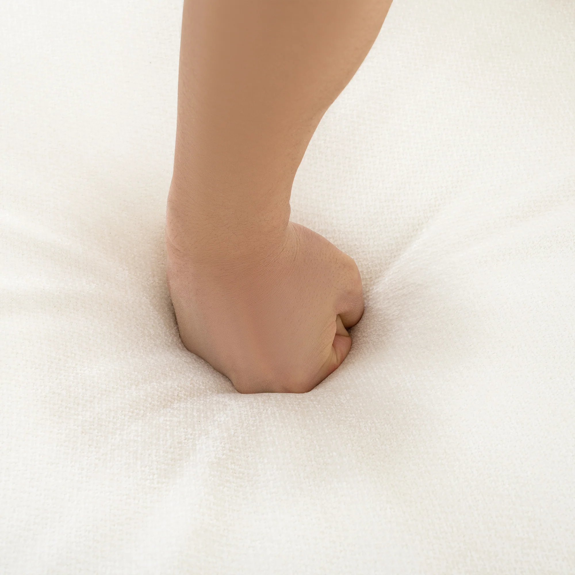 Walker Edison | Contemporary White Chenille L-Shaped Sofa with Storage and Ottoman