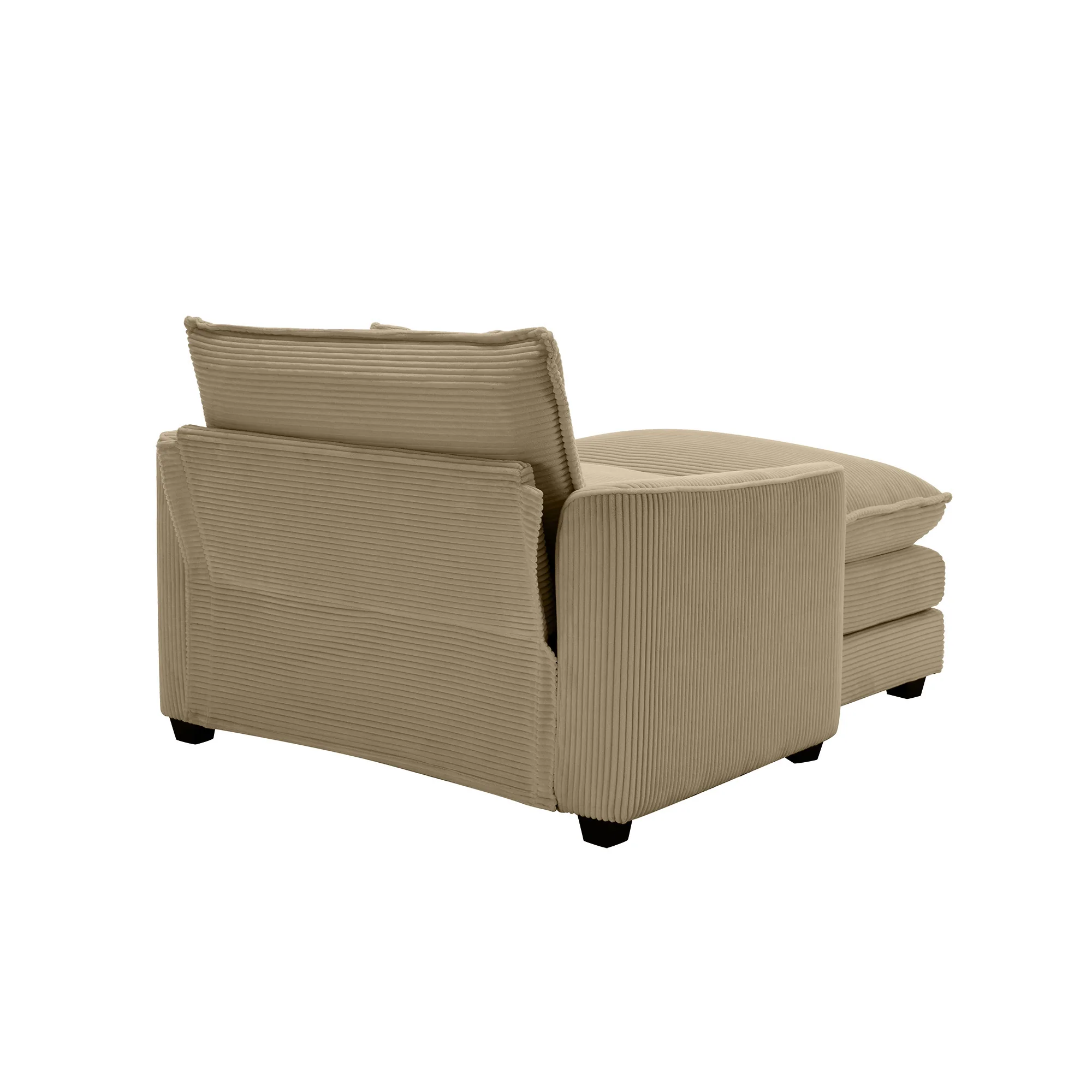 Walker Edison | Corduroy Deep Seat Sofa Chair with Ottoman