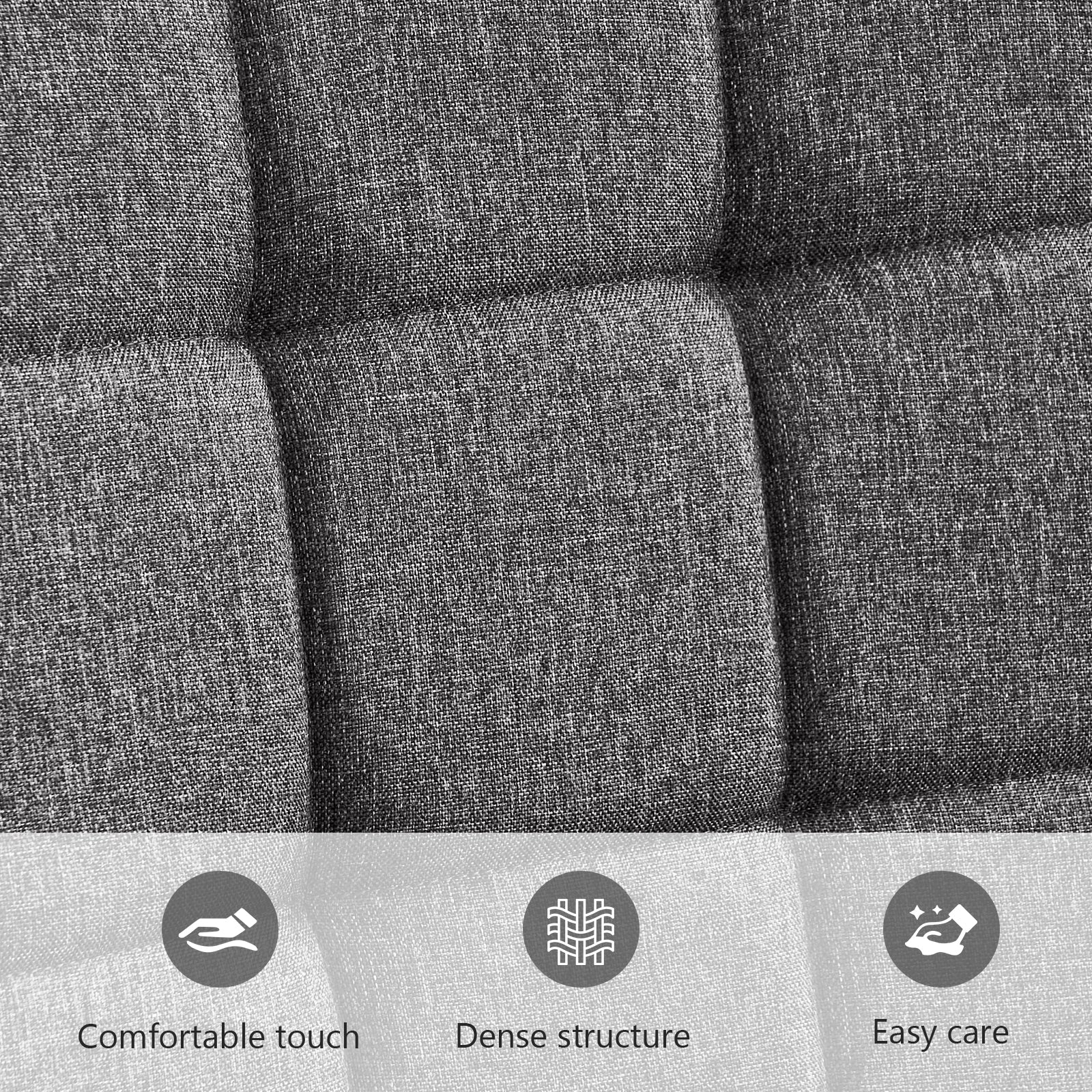 Walker Edison | Viral Wide Seat Linen Office Desk Chair with Wheels