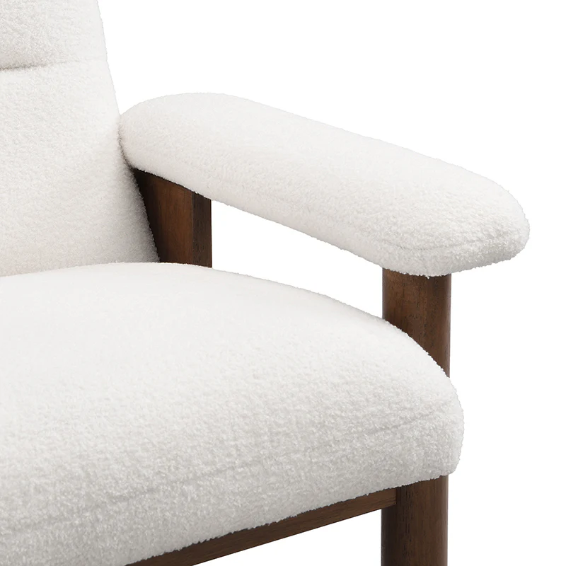 Walker Edison | Mid Century Modern Accent Chair with Ottoman