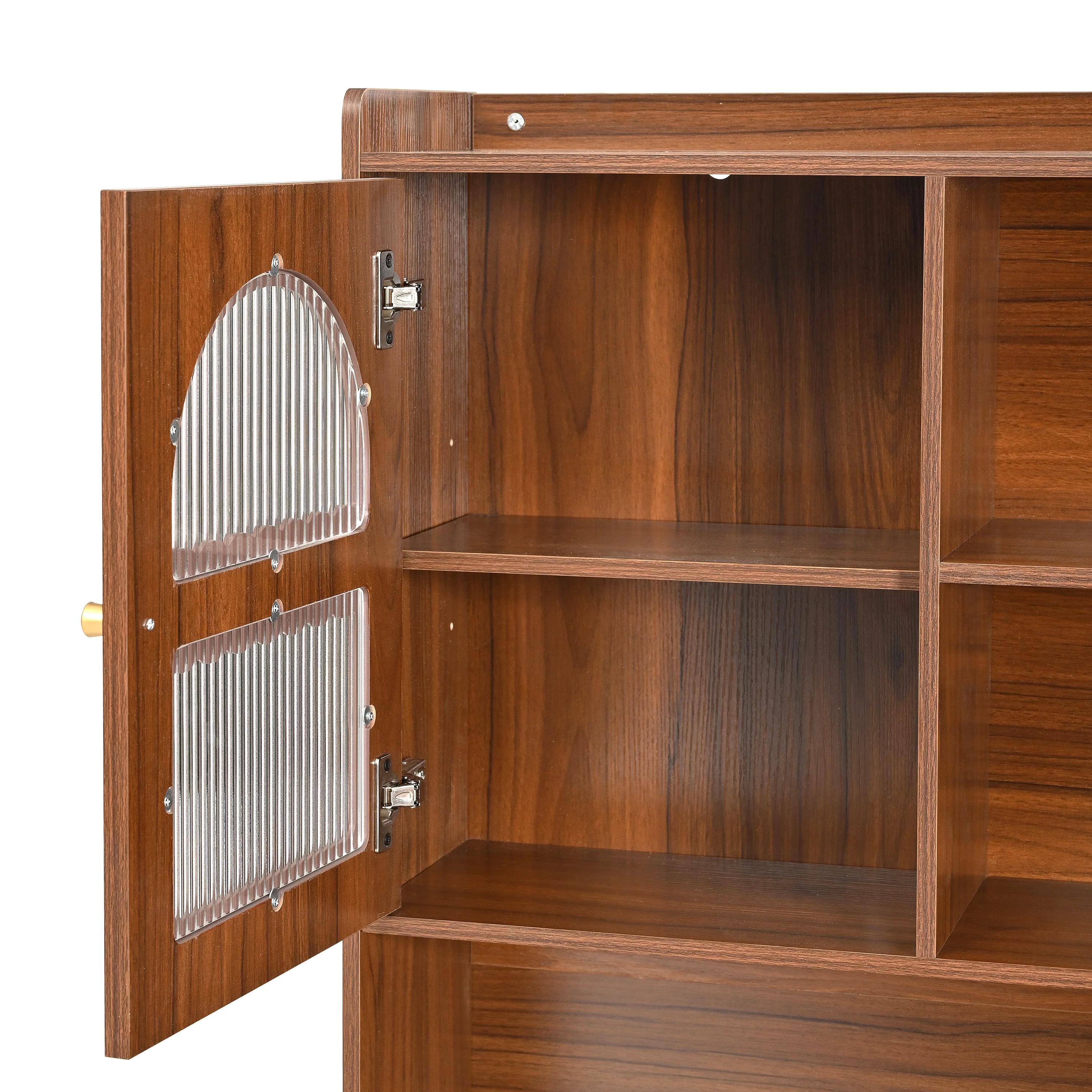 Walker Edison | Computer Desk with 90 Degree Rotating Desktop and Storage