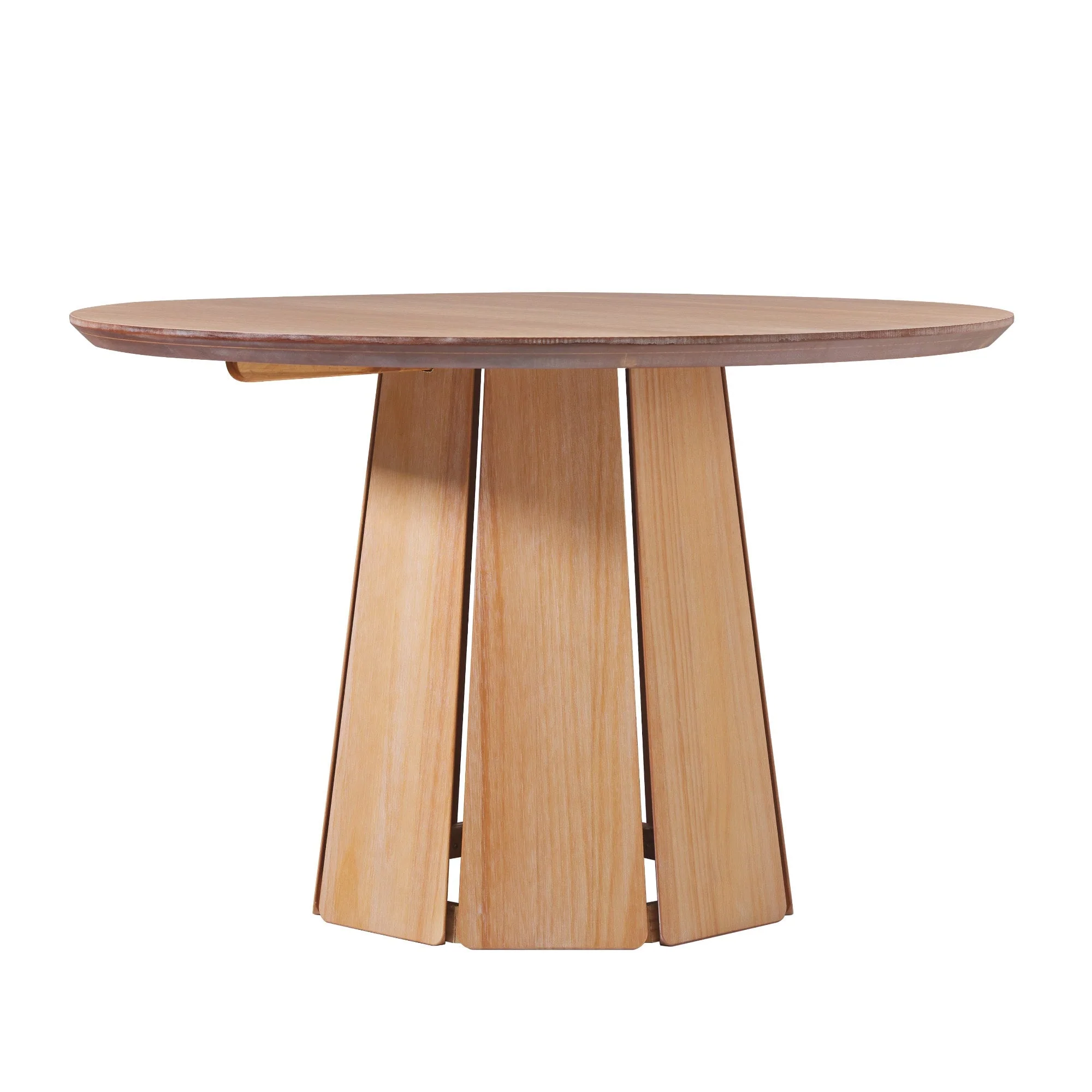 Koa 48 Round Solid Wood Pedestal Dining Table
