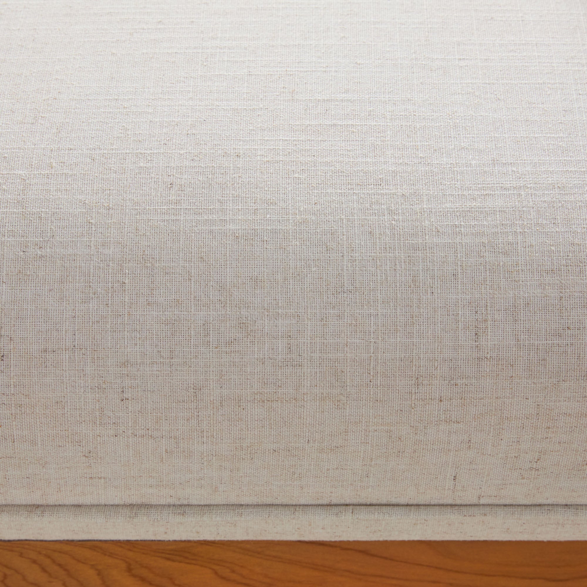 Nash Modern Farmhouse Easy Assembly Linen Large Ottoman