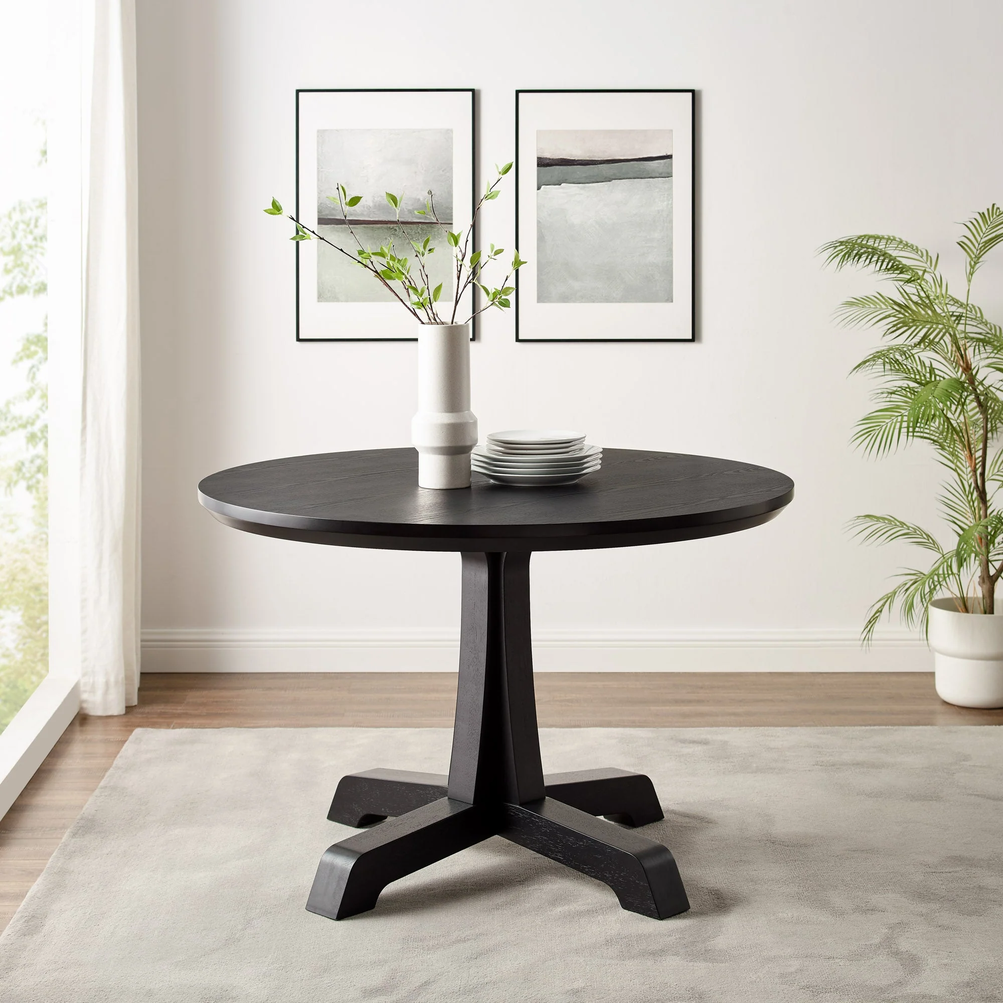 48 Round Dining Table with Pedestal Base