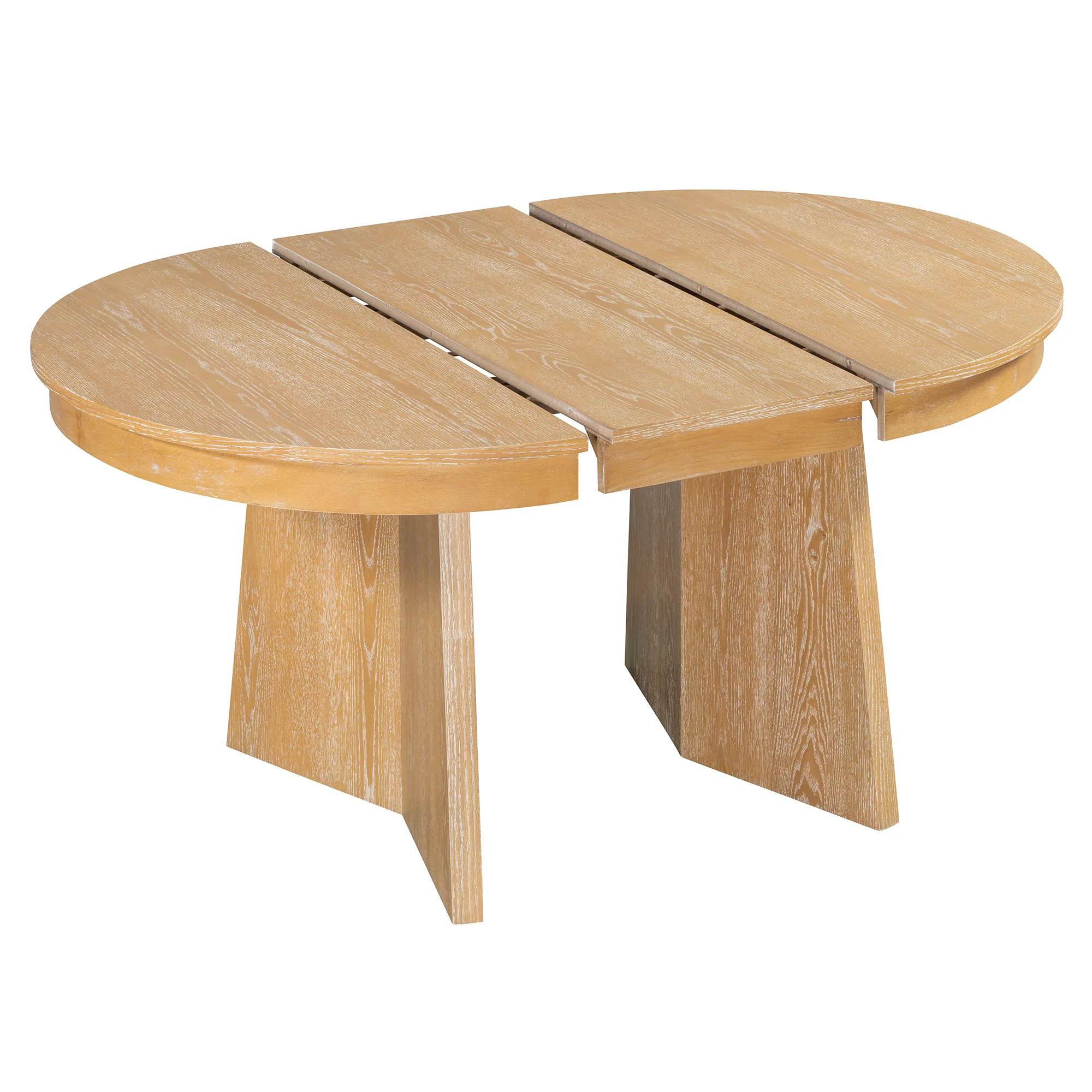 Walker Edison | Extendable 5-Piece Round Dining Table Set for 4