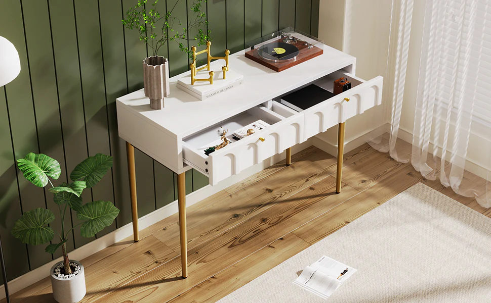Walker Edison | Contemporary Modern Makeup Vanity Desk