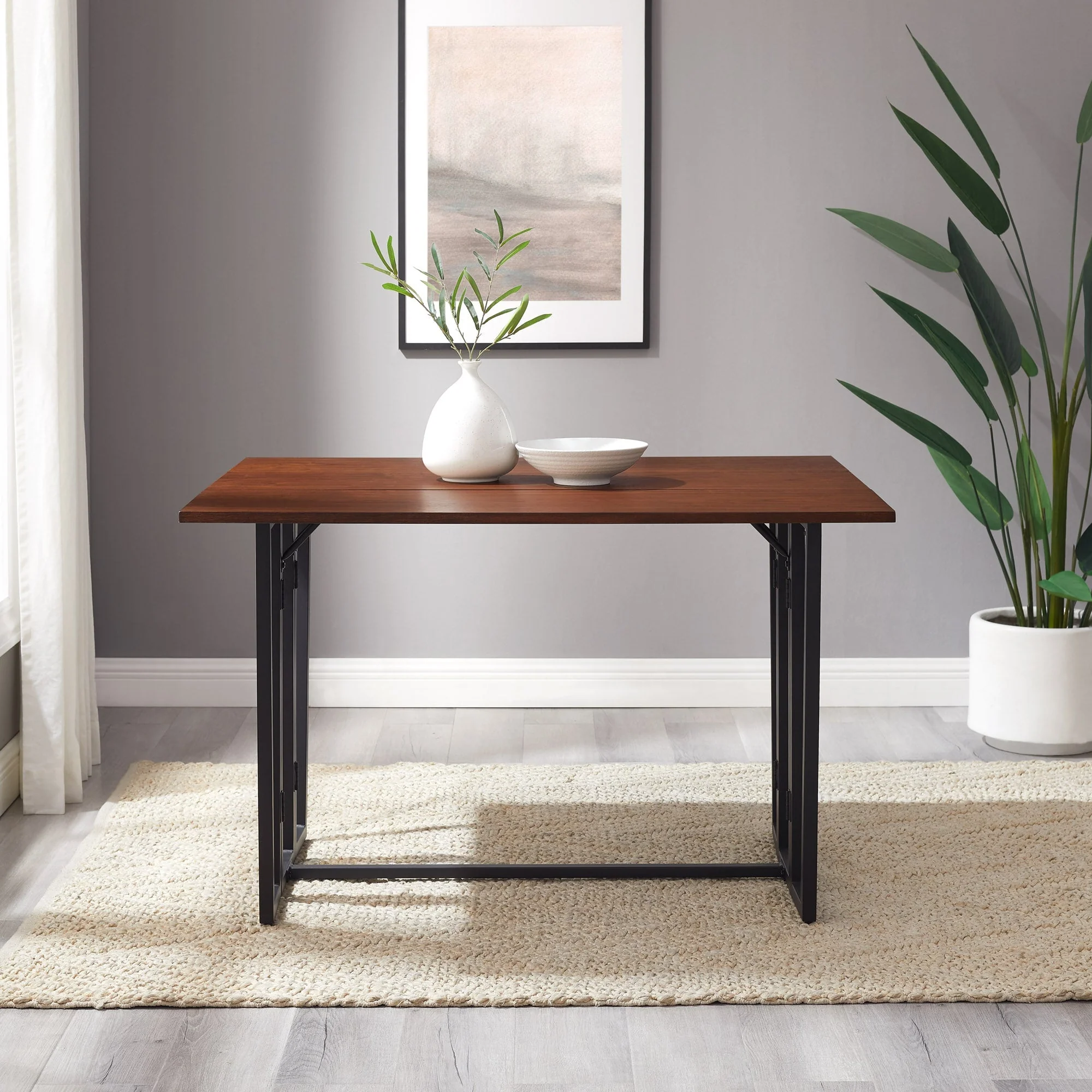 Memphis 47 Modern Drop-Leaf Dining Table