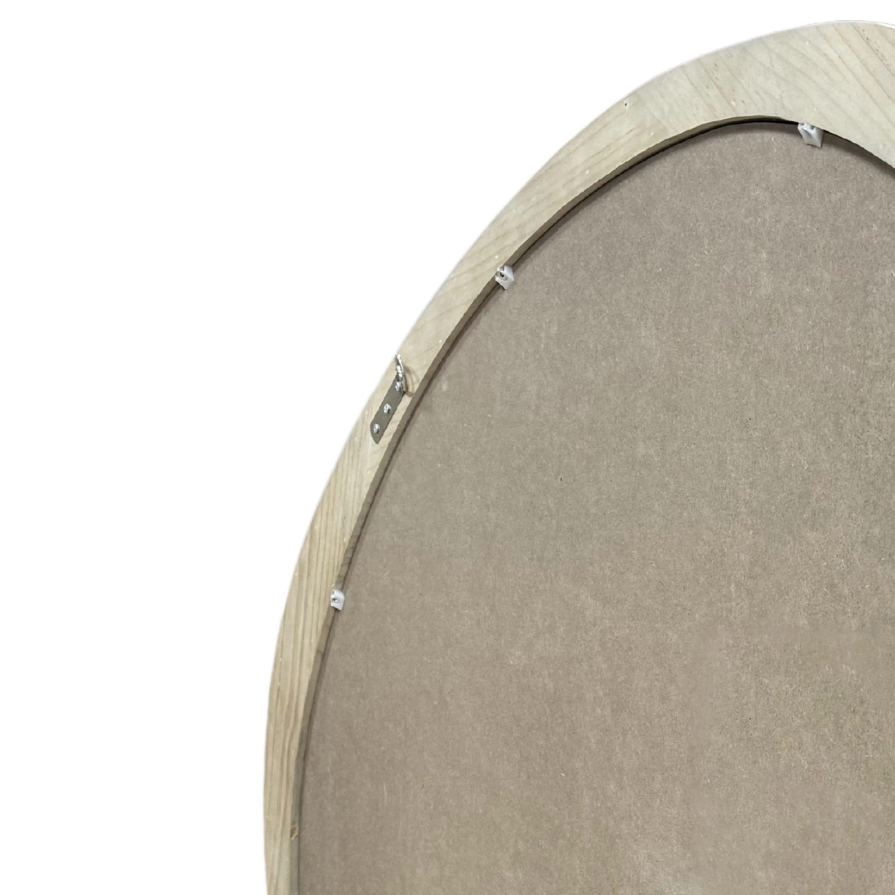 Walker Edison | Asymmetrical Natural 45 Wooden Wall Mirror