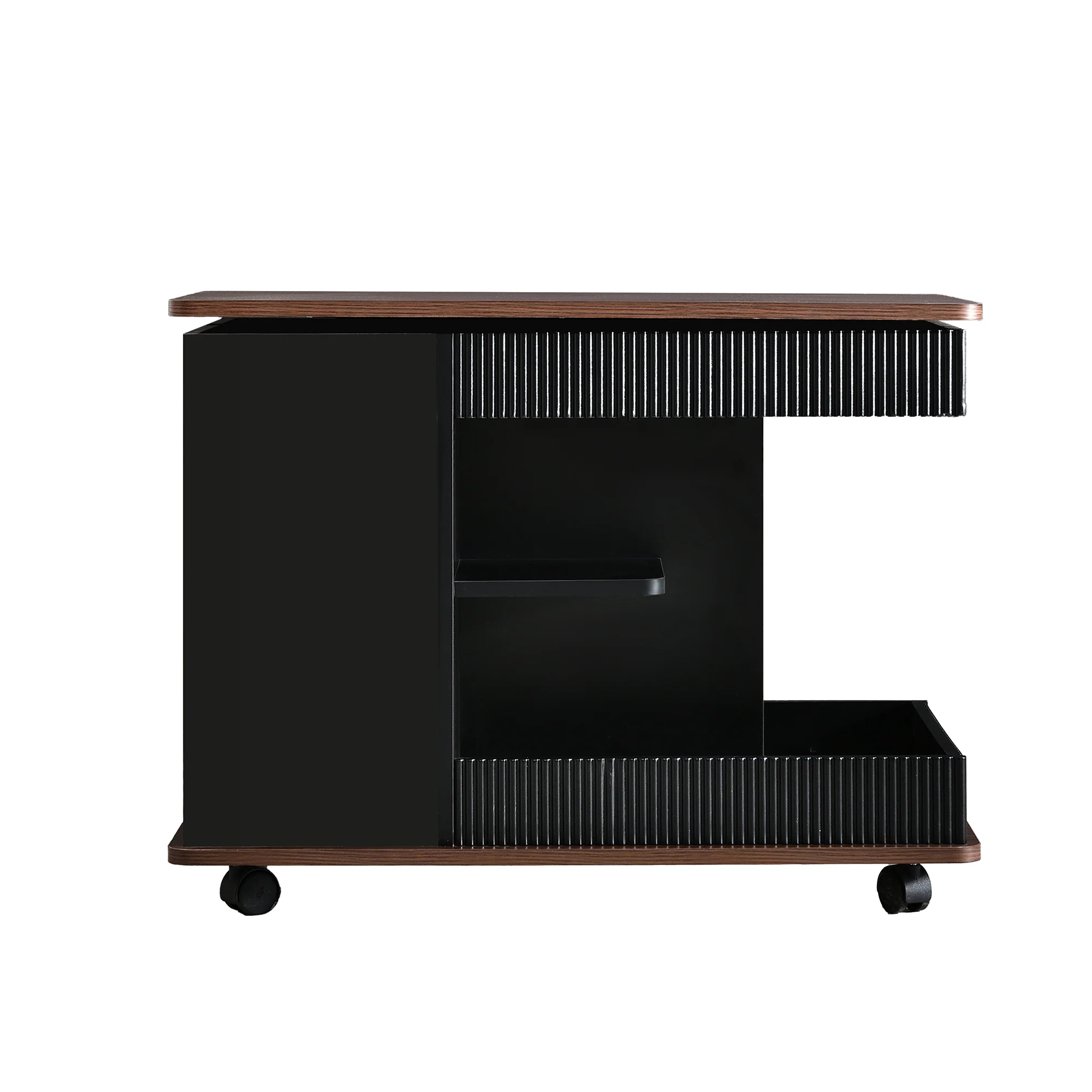 Walker Edison | Modern Multifunctional Adjustable Side Table with Lift-Top