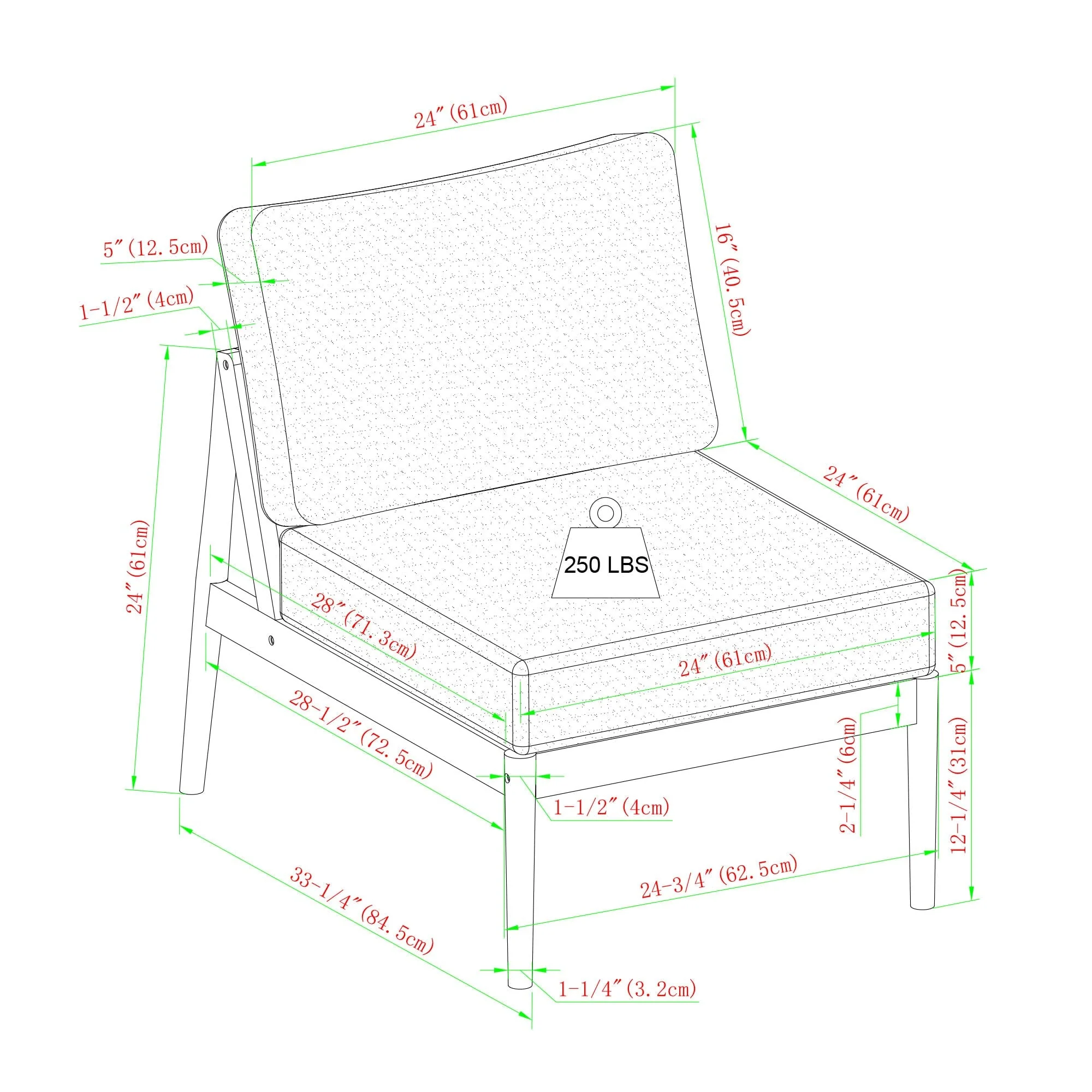 Circa Modern 6-Piece Spindle Solid Wood Outdoor Sectional and Coffee Table