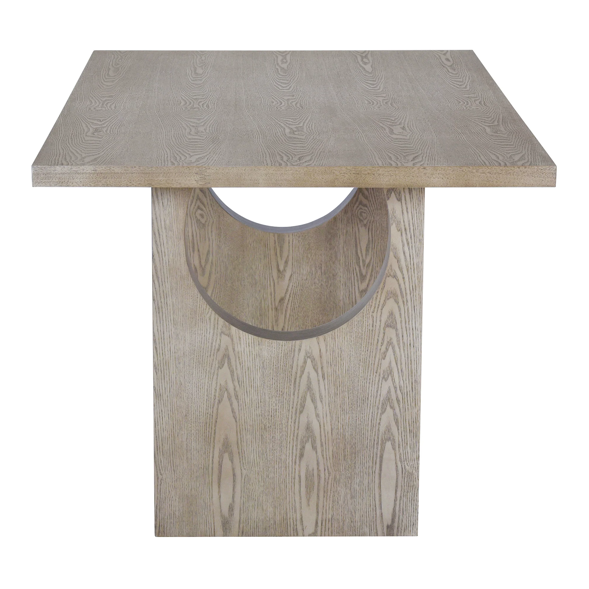 Walker Edison | Natural Wood Wash 7-Piece Retro Dining Set with 6 Upholstered Chairs