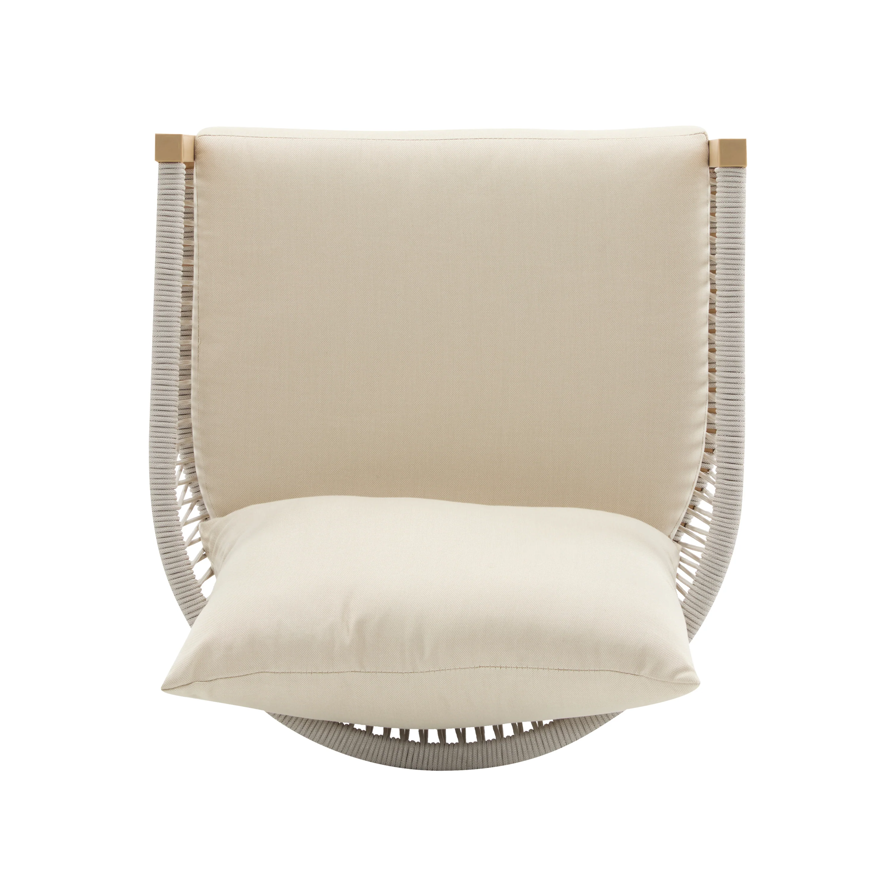 Walker Edison | Stylish Rope-Weave Design Curved Club Chair Set