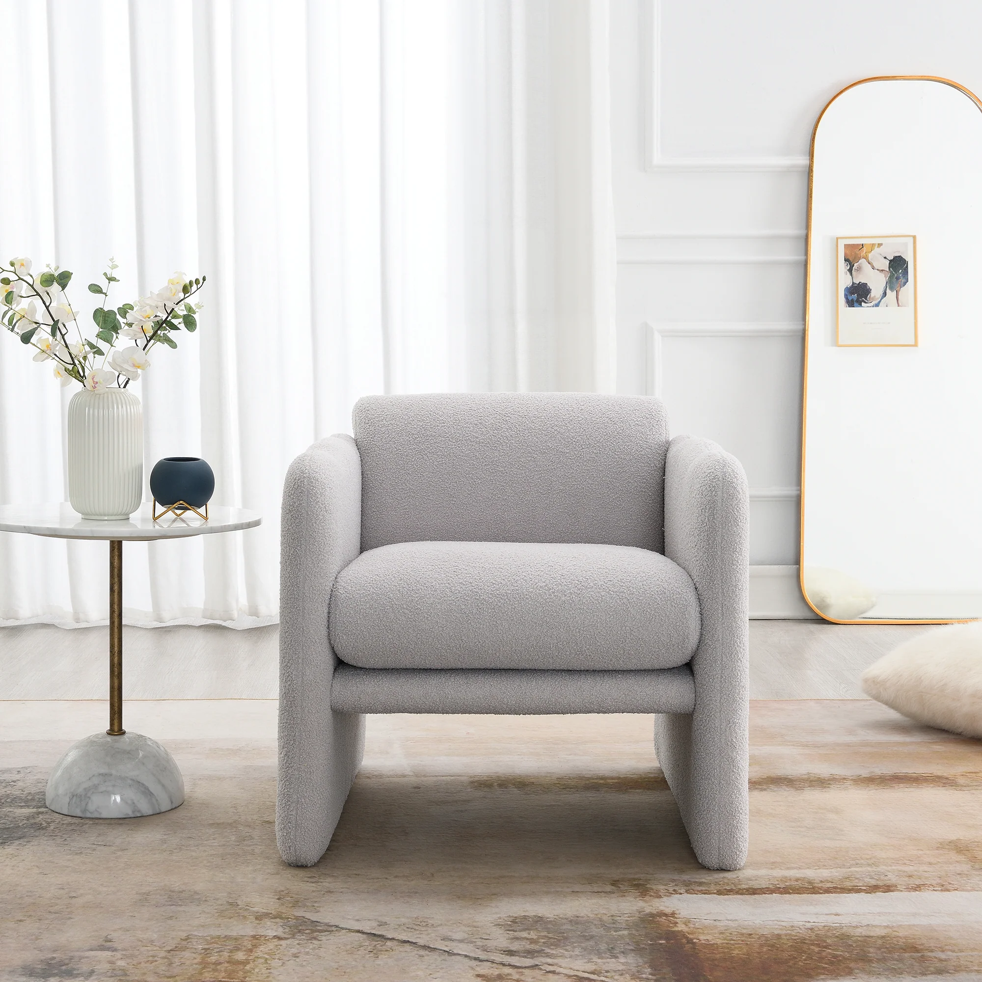 Walker Edison | Modern Teddy Cloud Accent Chair