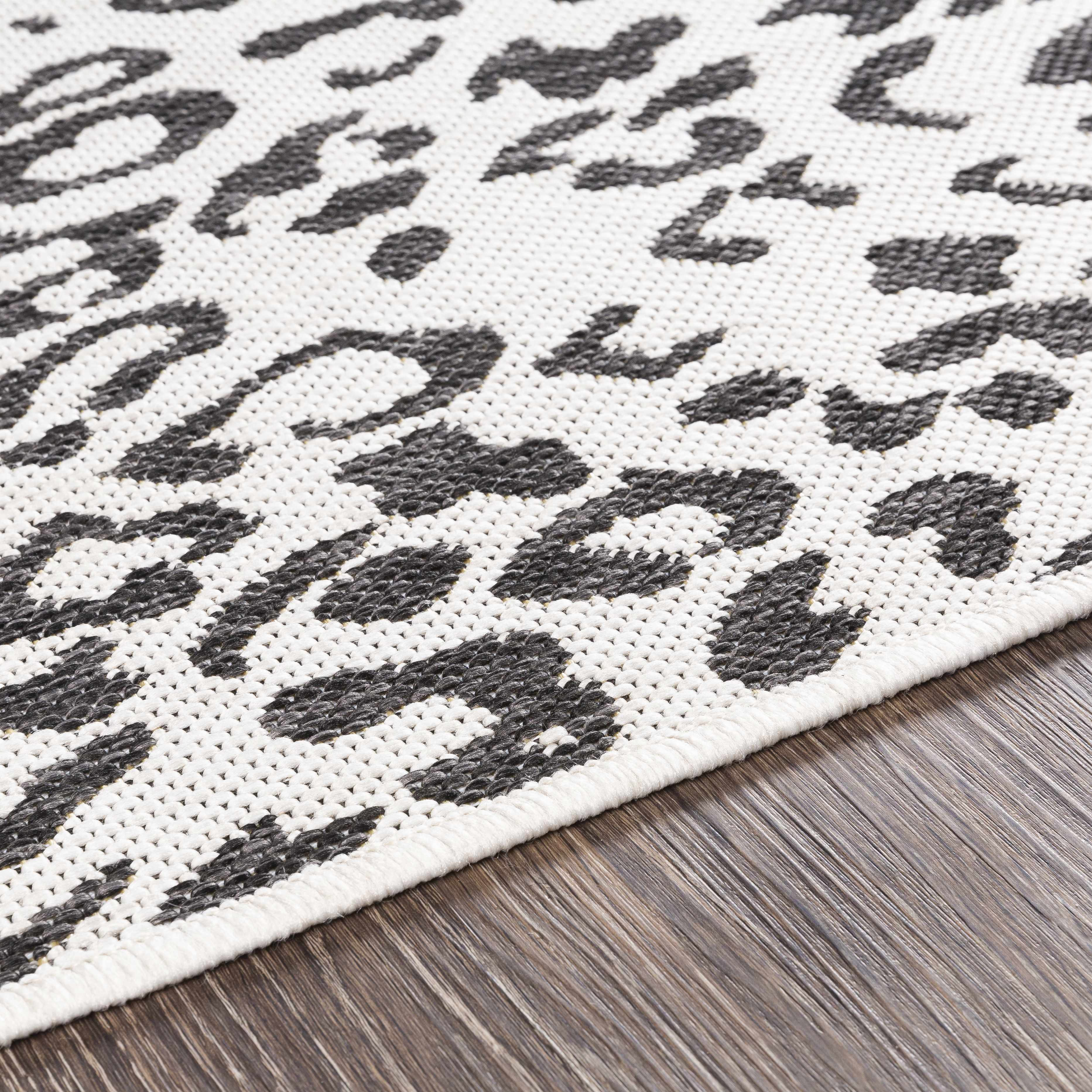 Boutique Rugs - Alderbury White Leopard Print Rug