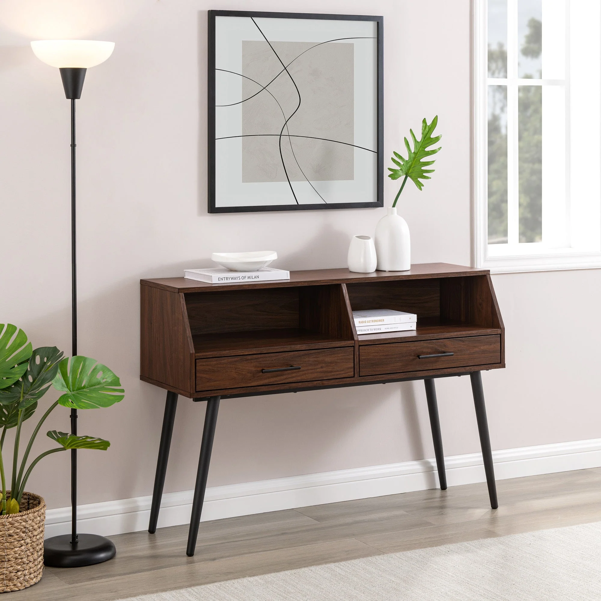 44 Contemporary 2-Drawer Entry Table