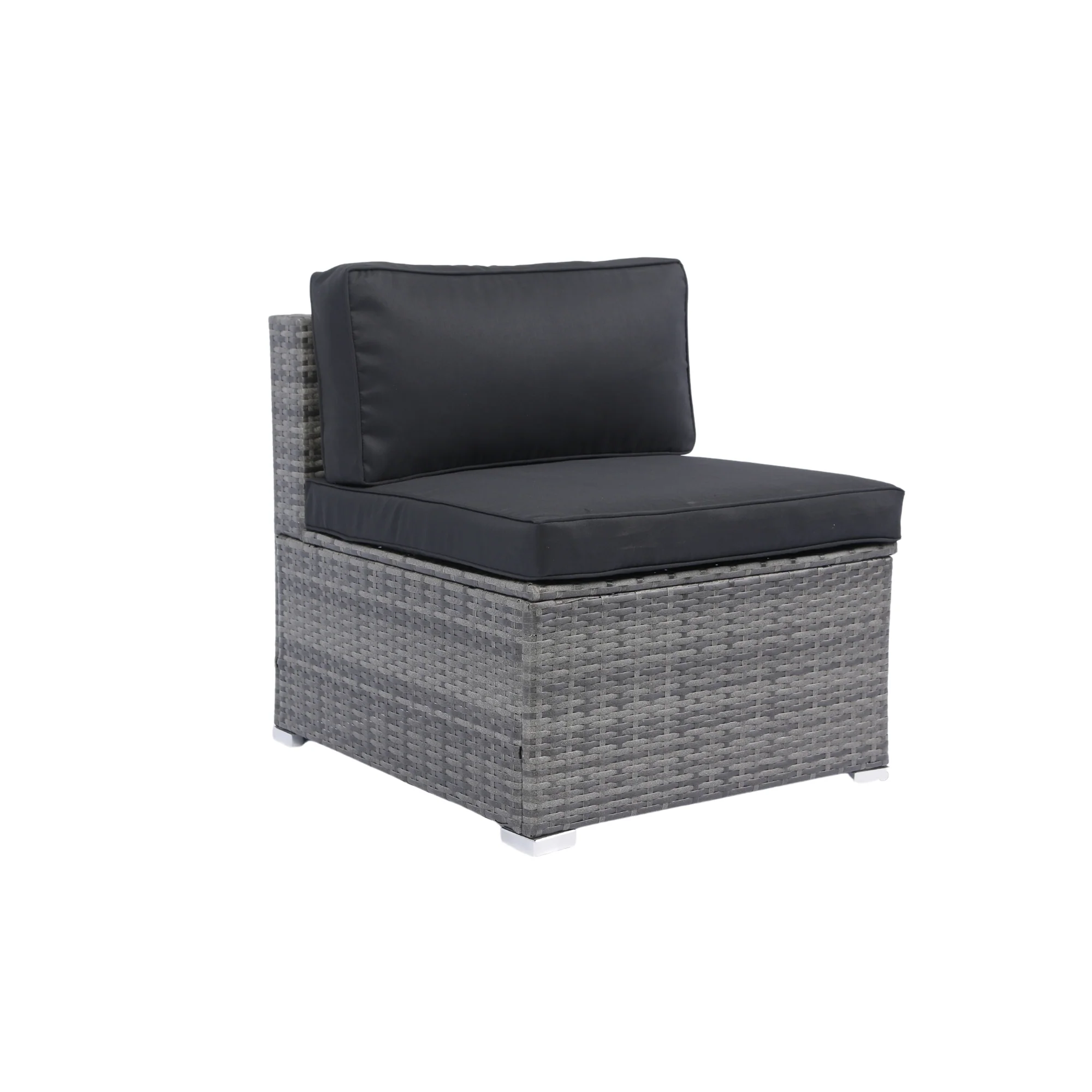 Walker Edison | 7-Piece Outdoor Patio Canopy Wicker Rattan Sectional Sofa Set