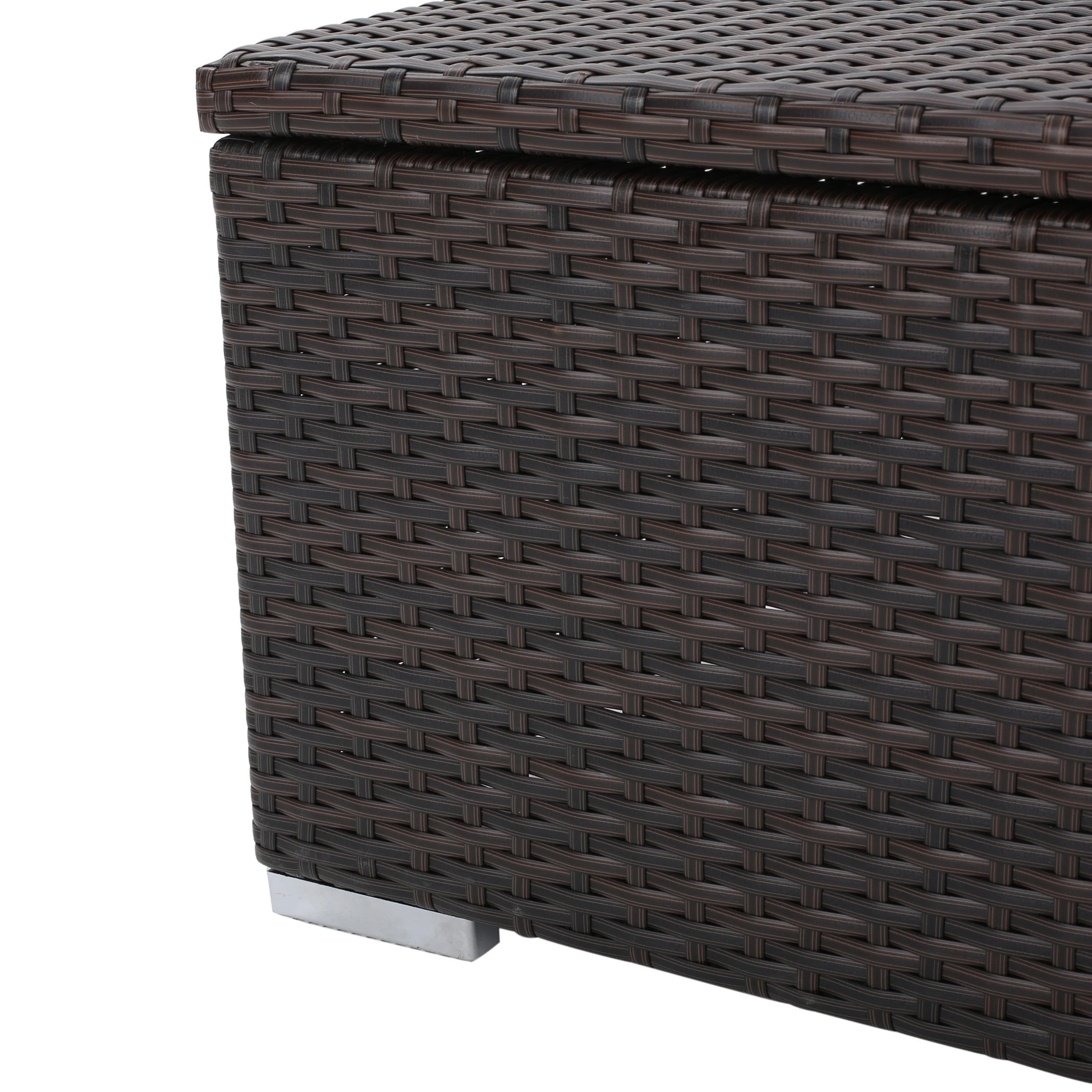 Walker Edison | Outdoor Wicker Storage Coffee Table