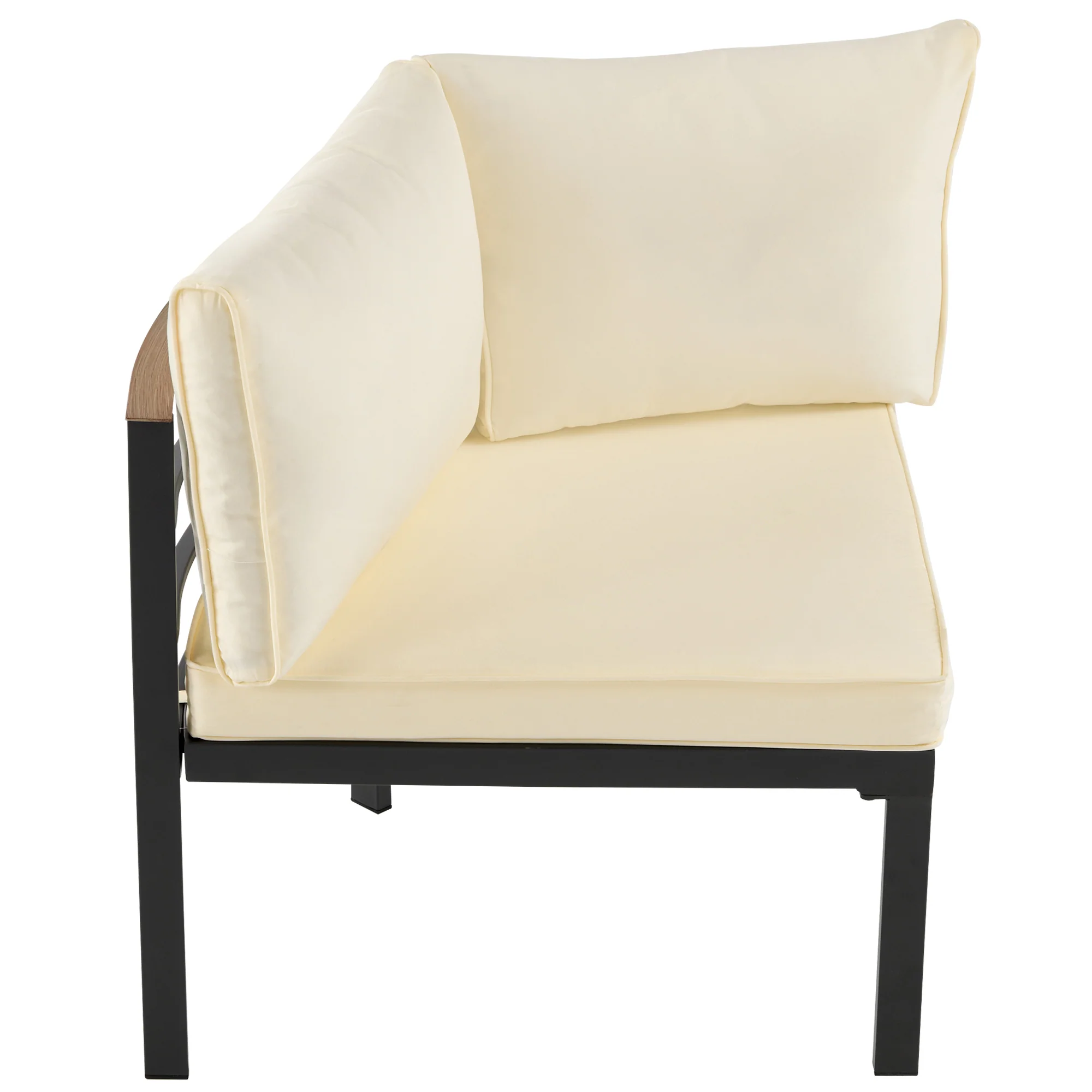 Walker Edison | Modern Outdoor Sectional Sofa Set with Tables