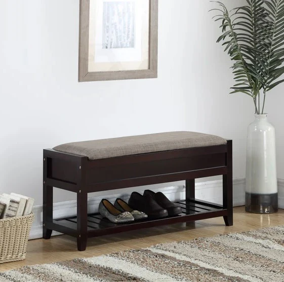 Walker Edison | Entryway Seating Bench with Shoe Storage