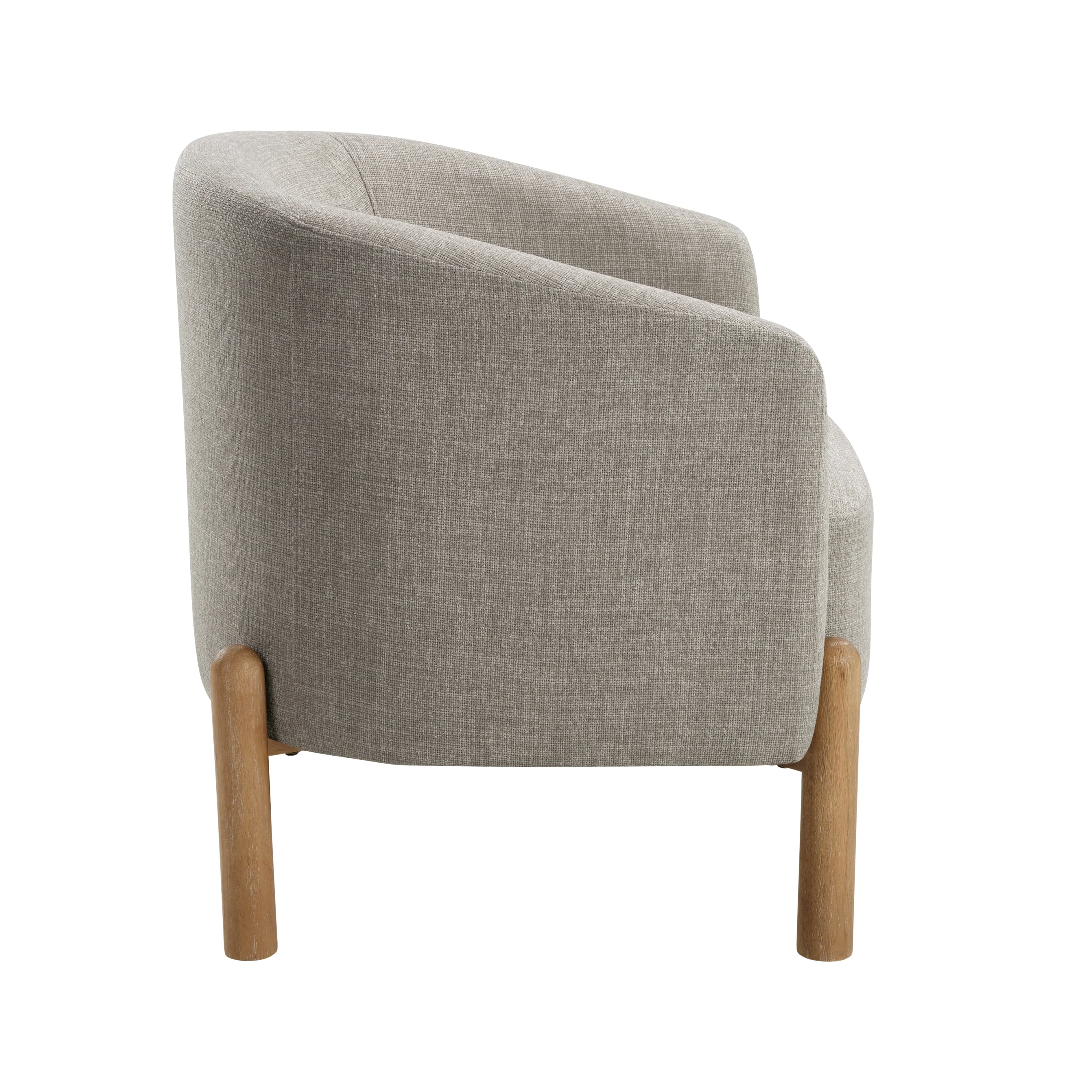 Walker Edison | Contemporary Style Accent Chair with Solid Wood Legs