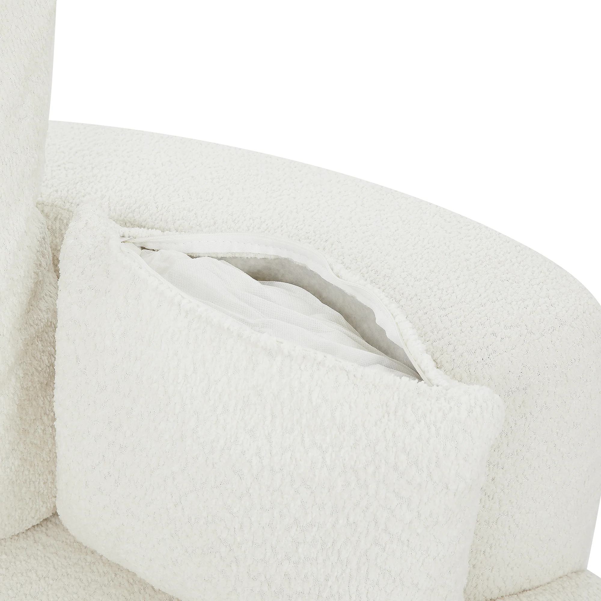 Walker Edison | 360° Swivel Accent Round Sofa Chair with Pillows