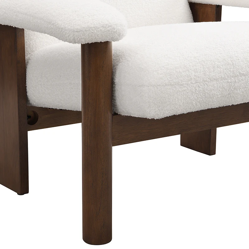 Walker Edison | Mid Century Modern Accent Chair with Ottoman