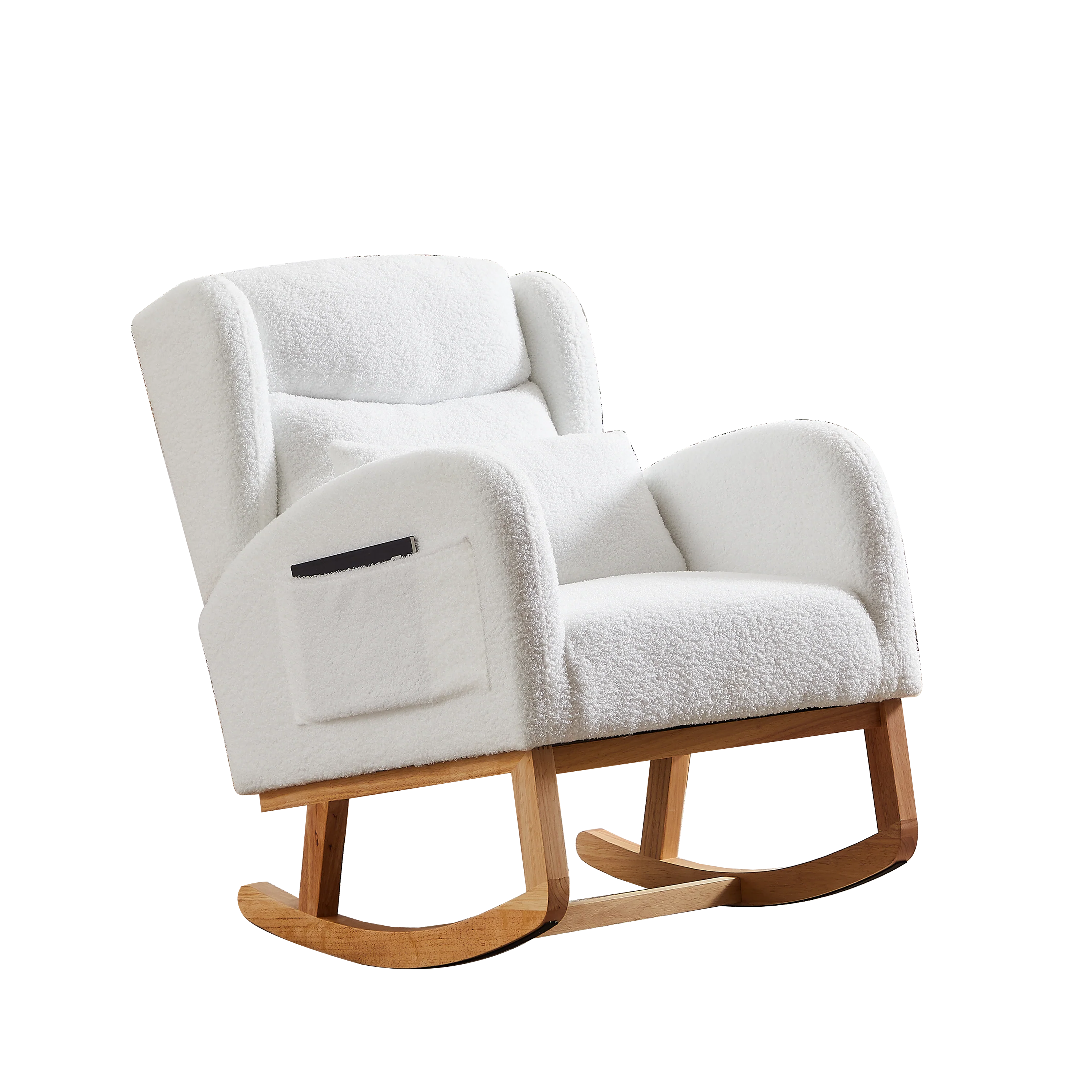 Walker Edison | Modern Boucle Lounge Arm Rocking Chair