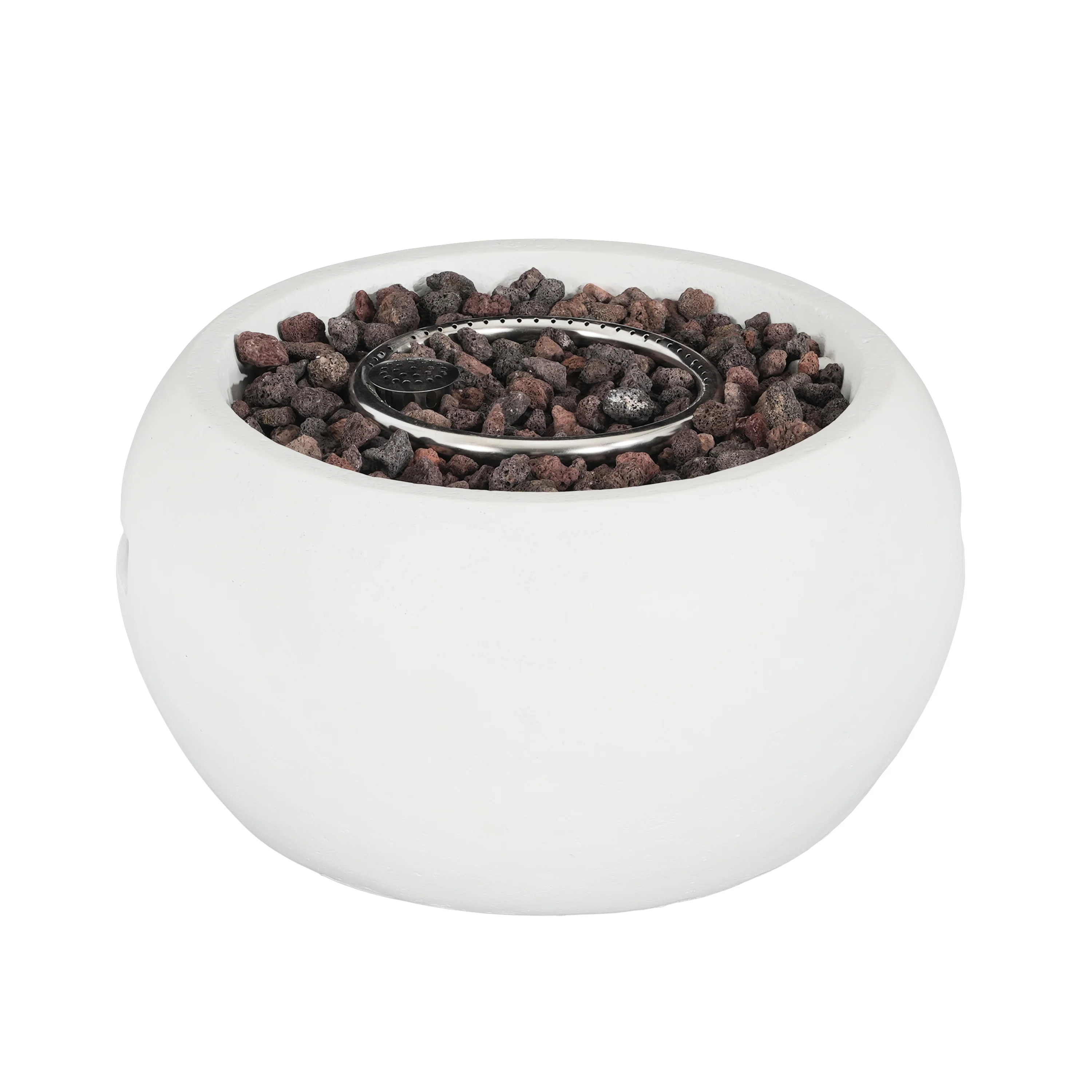 Walker Edison | Minimalist Round Design Outdoor Patio MGO Propane Fire Pit