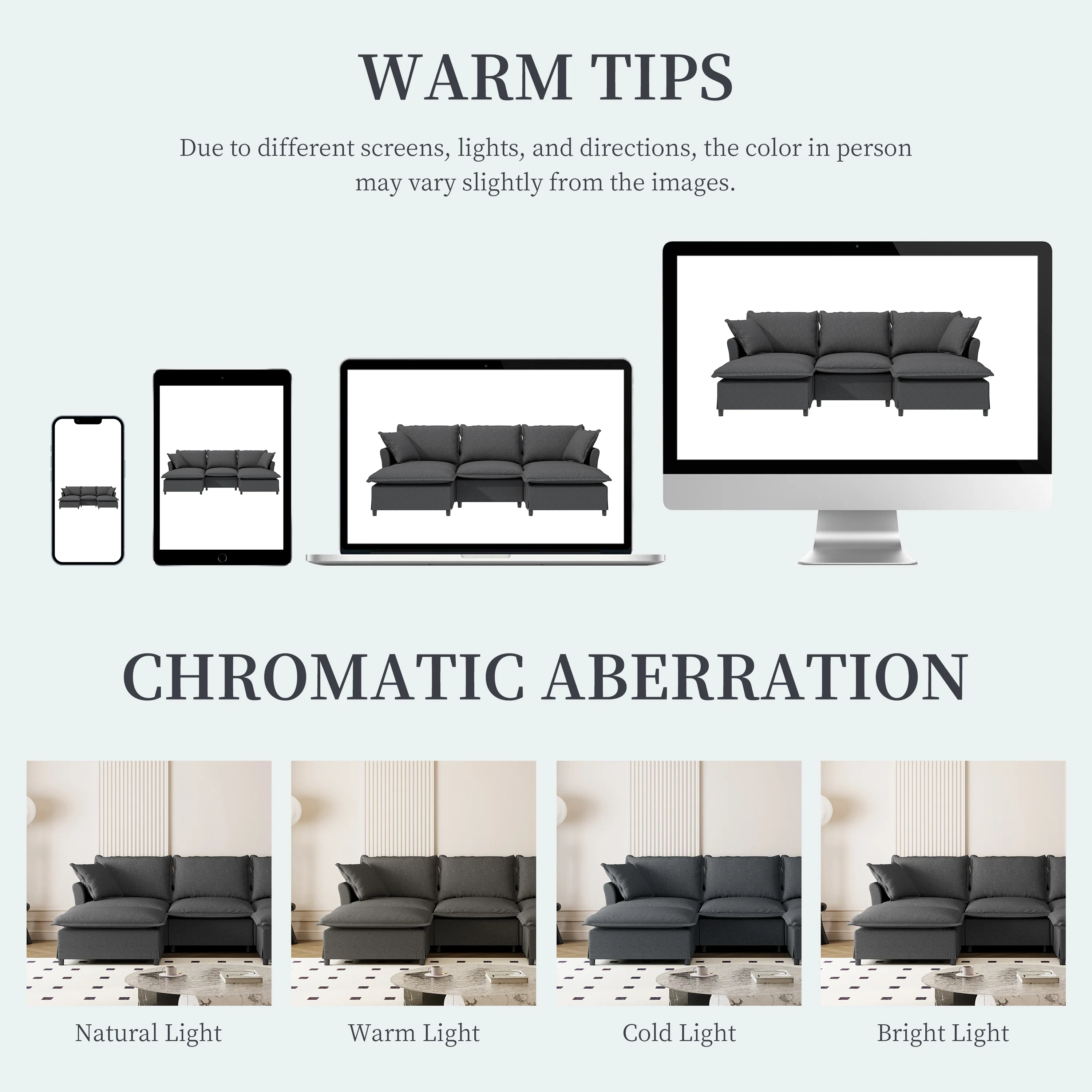 Walker Edison | Modern Cloud Sleeper Sectional Sofa with Ottoman
